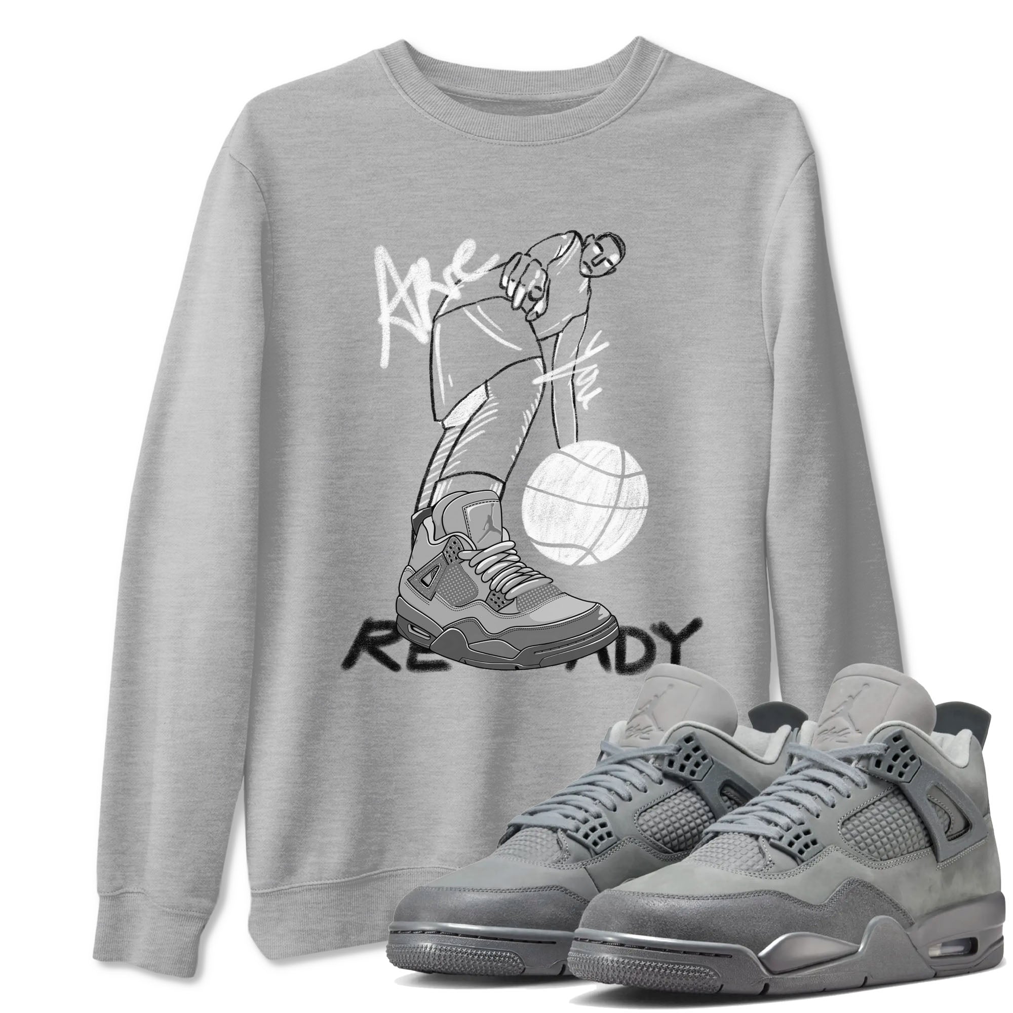 Are You Ready snkmatch Tees - Air Jordan 4 Wet Cement