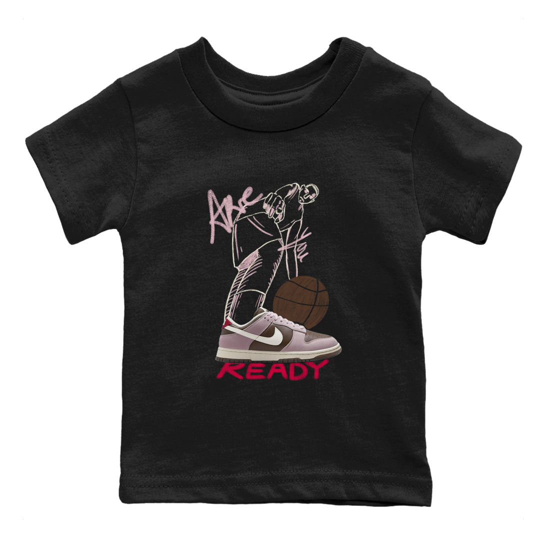 Are You Ready snkmatch Tees Kids - Dunk Cacao Wow And Pink Foam