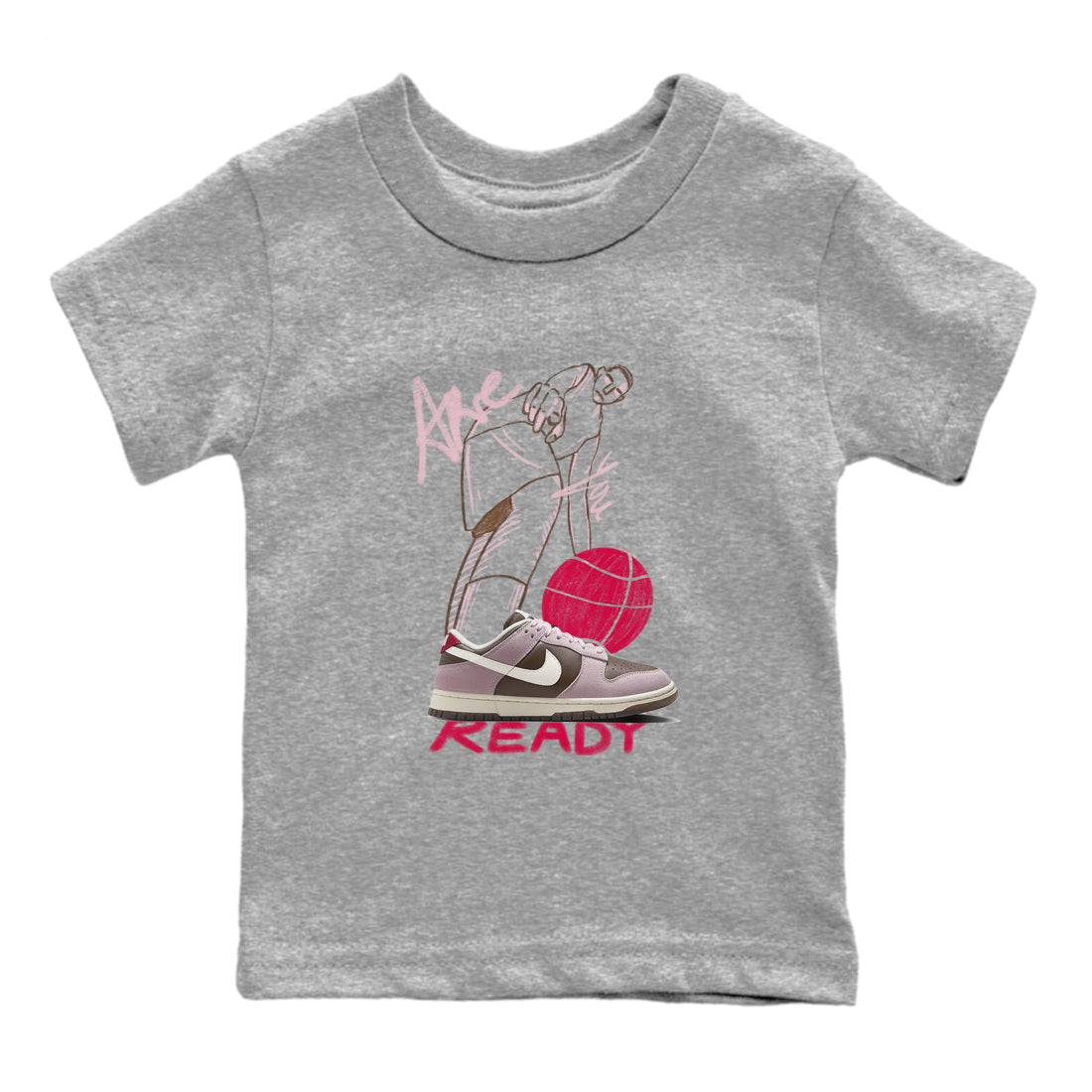 Are You Ready snkmatch Tees Kids - Dunk Cacao Wow And Pink Foam