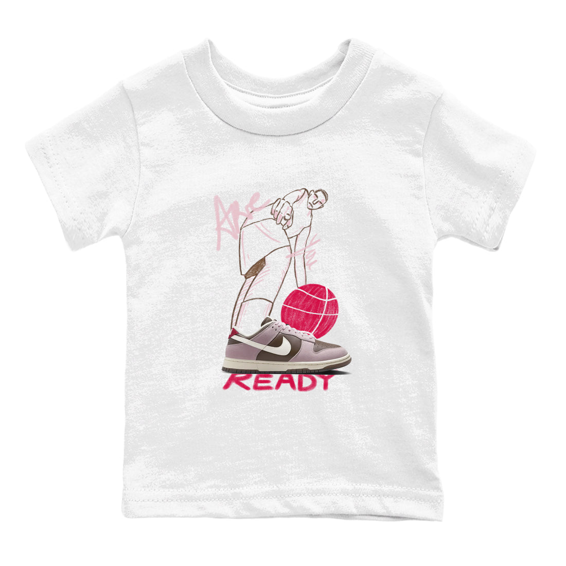 Are You Ready snkmatch Tees Kids - Dunk Cacao Wow And Pink Foam