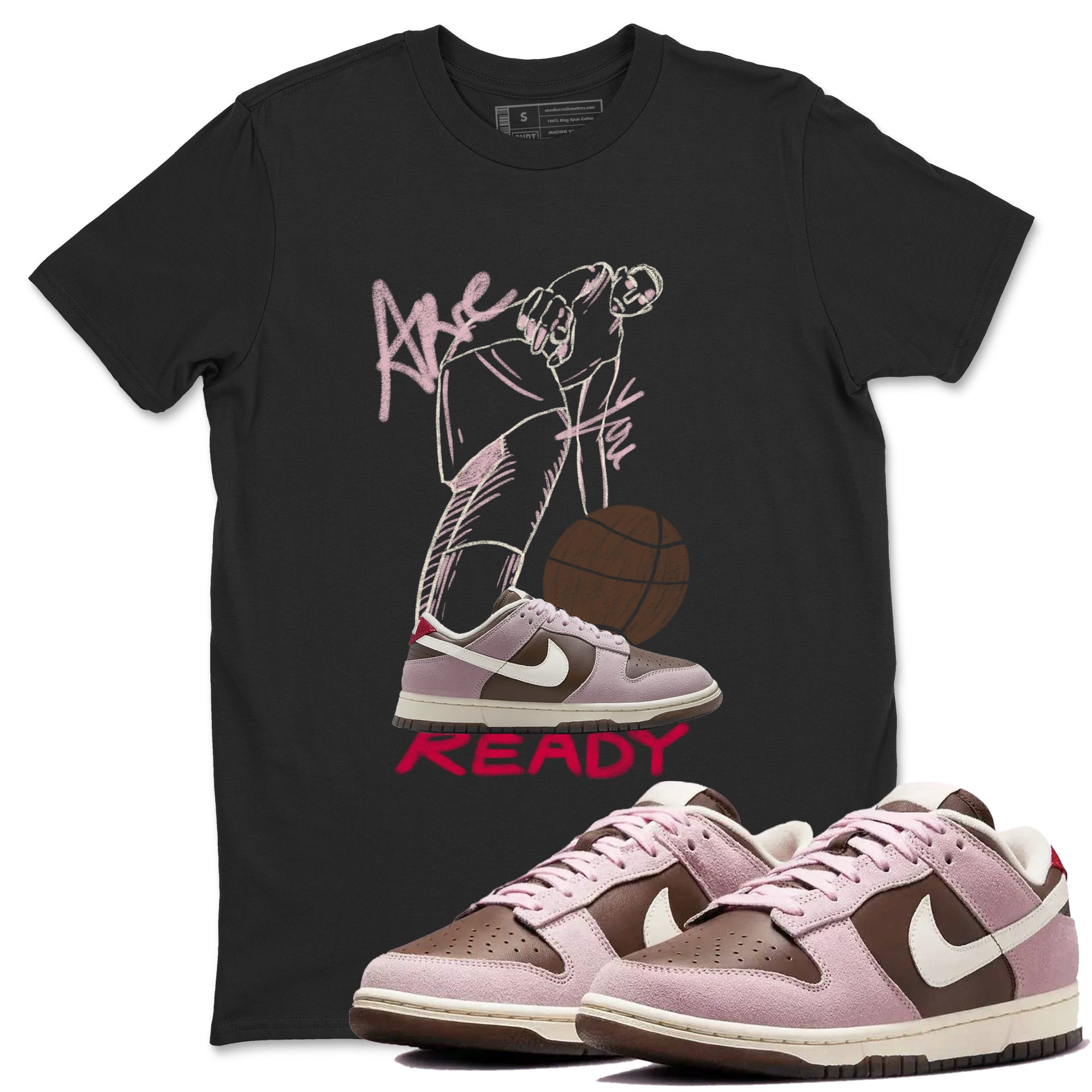 Are You Ready snkmatch Tees - Dunk Cacao Wow And Pink Foam