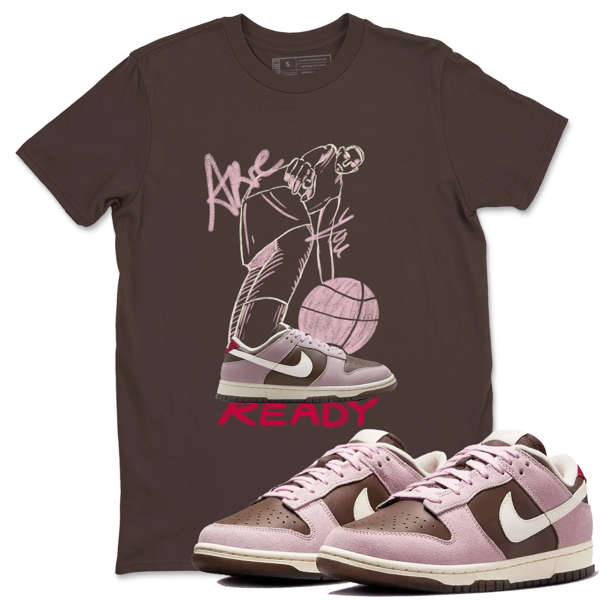 Are You Ready snkmatch Tees - Dunk Cacao Wow And Pink Foam