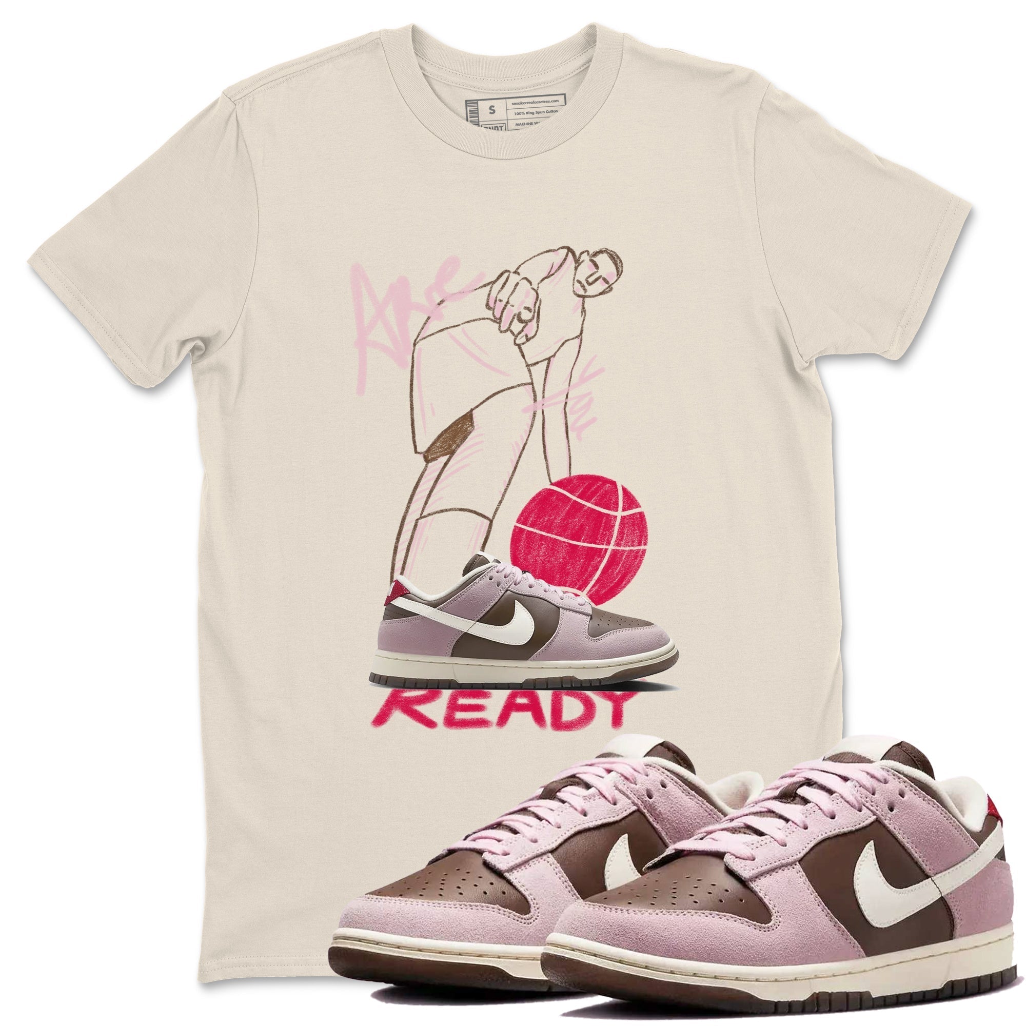 Are You Ready snkmatch Tees - Dunk Cacao Wow And Pink Foam