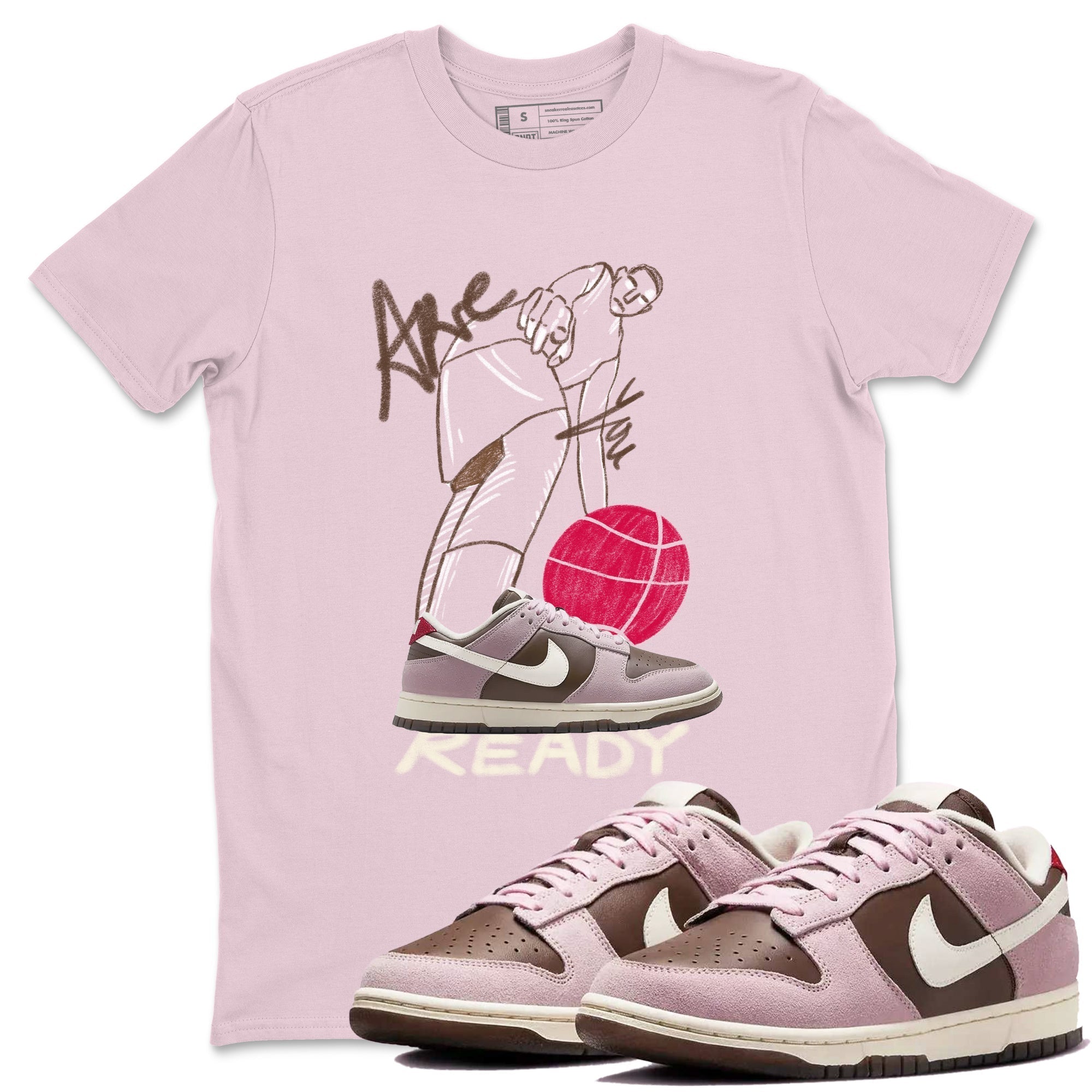 Are You Ready snkmatch Tees - Dunk Cacao Wow And Pink Foam