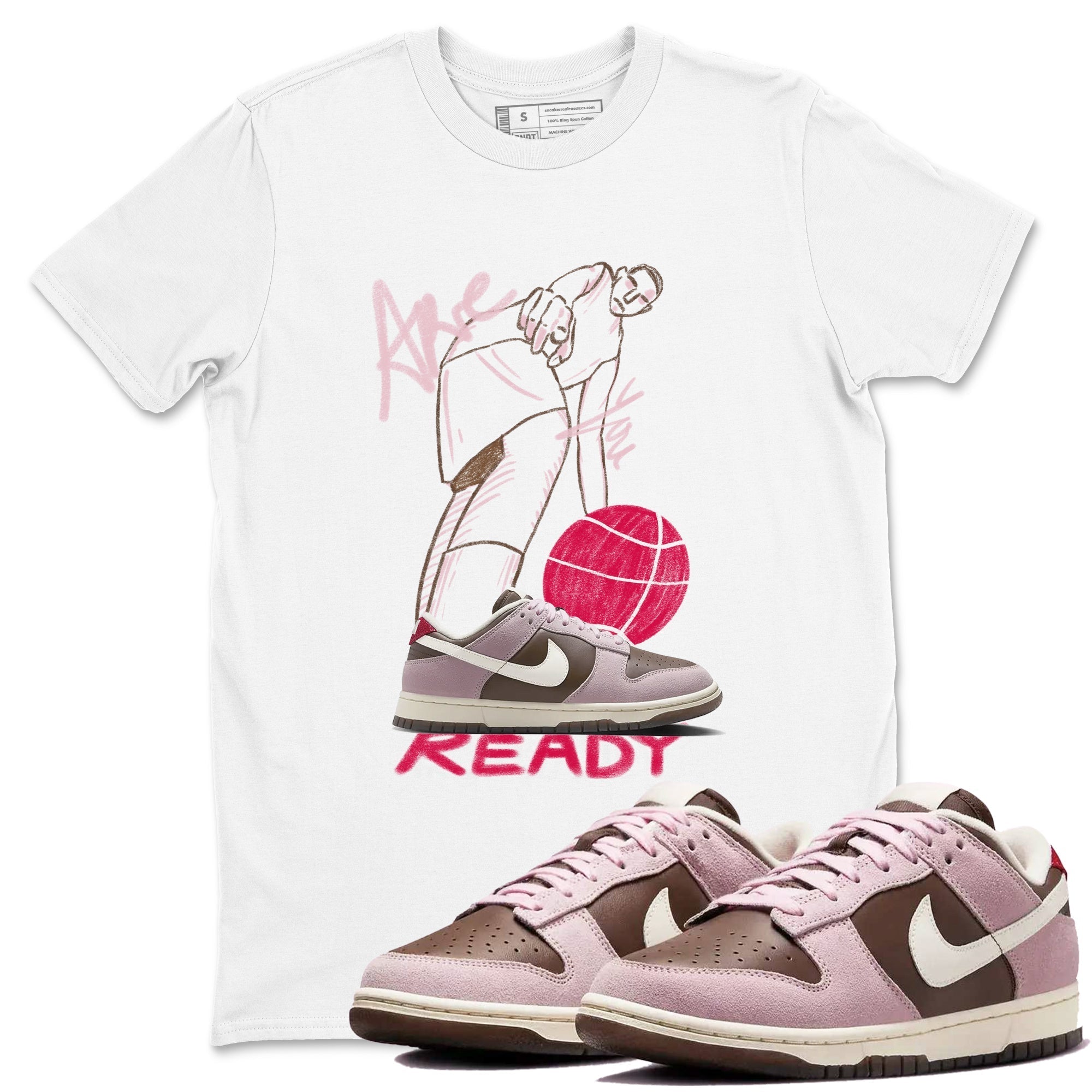 Are You Ready snkmatch Tees - Dunk Cacao Wow And Pink Foam