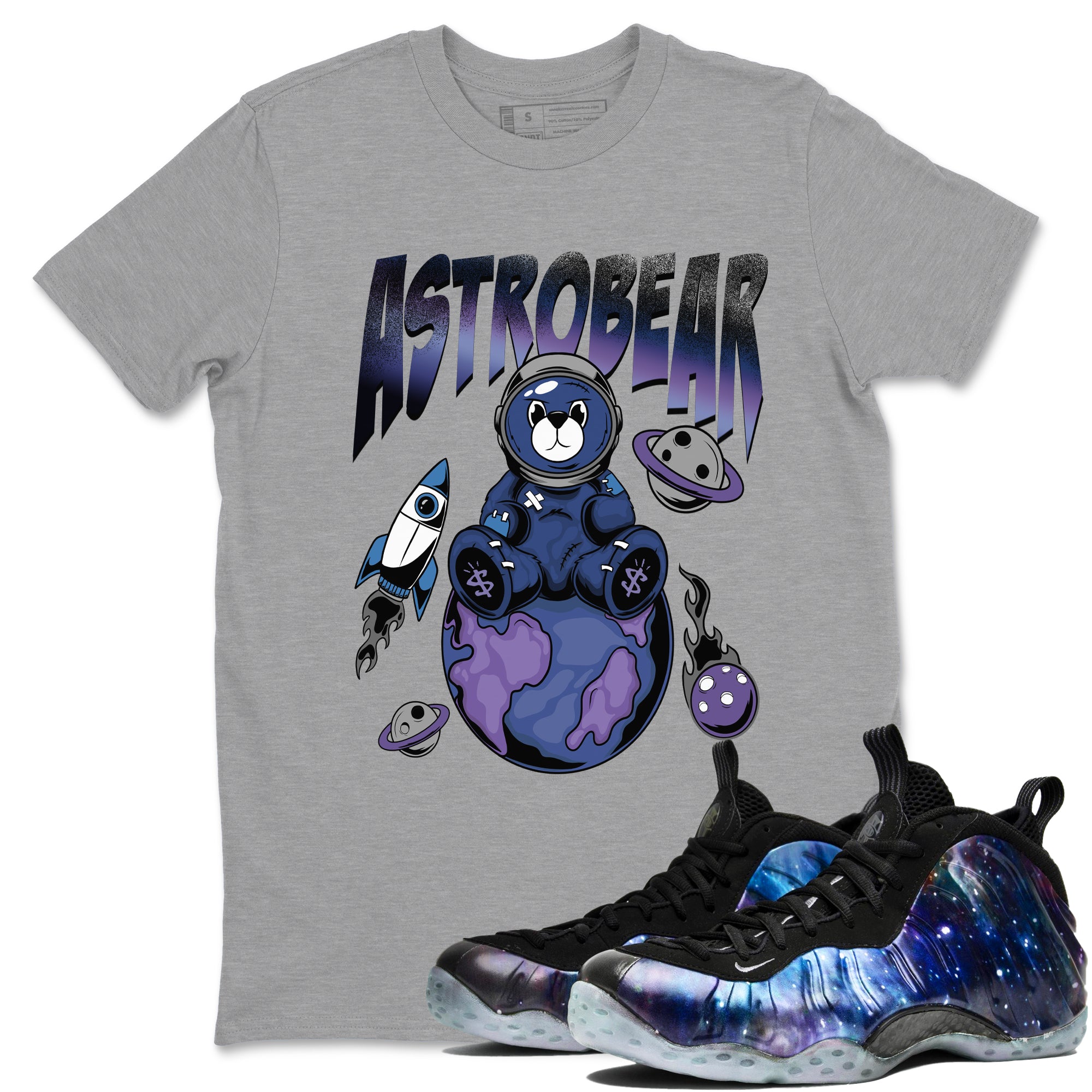 Astrobear snkmatch Tees - Air Foamposite One Galaxy