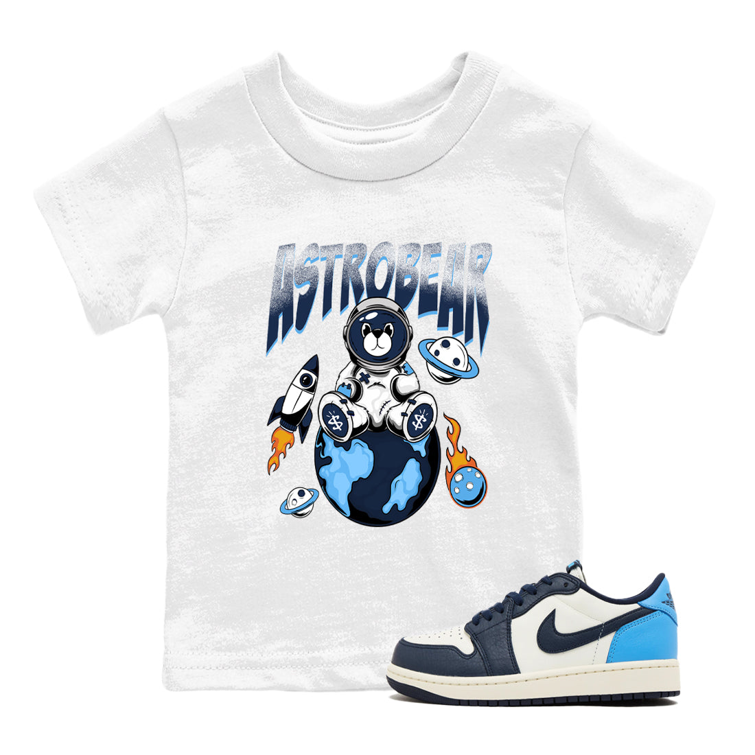 Astrobear snkmatch Tees Kids - Air Jordan 1 Obsidian