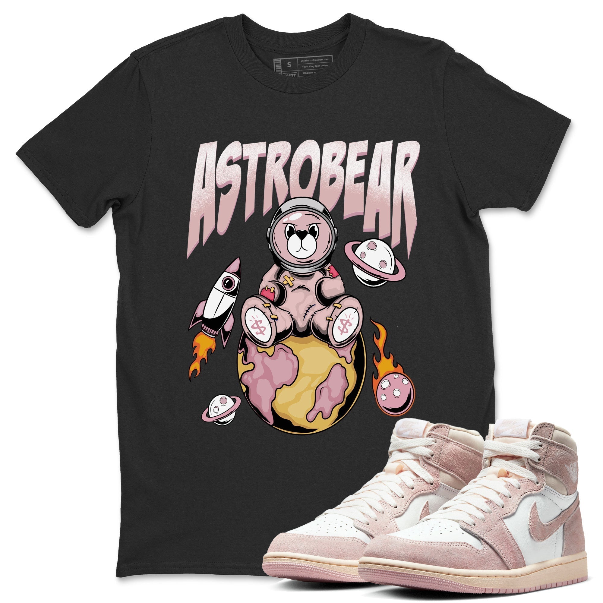 Astrobear Unisex Tops - Air Jordan 1 Washed Pink