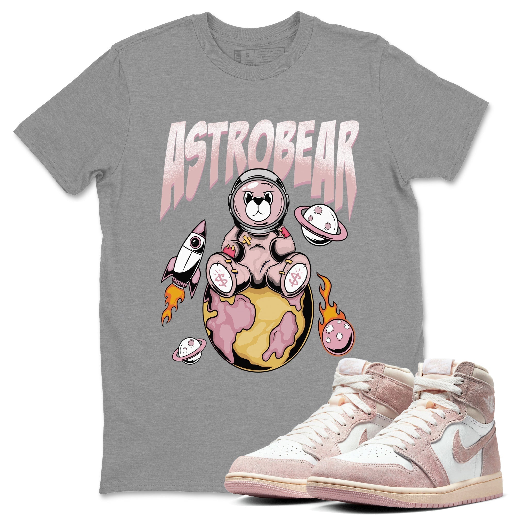 Astrobear Unisex Tops - Air Jordan 1 Washed Pink