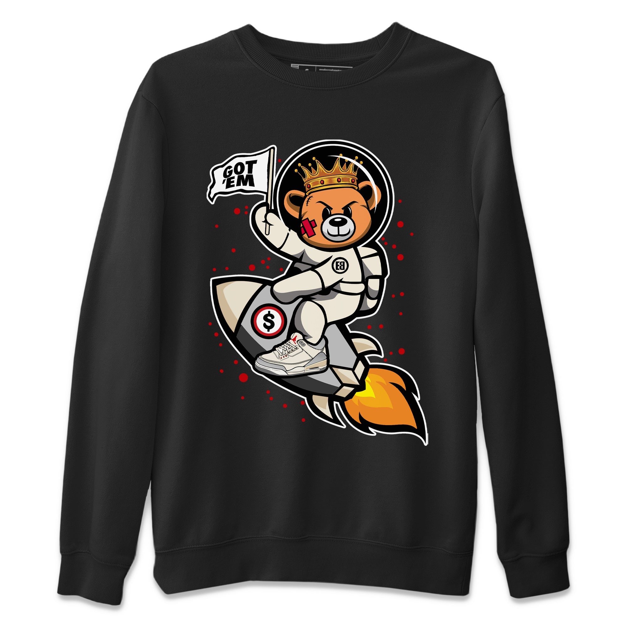 Astronaut Bear Unisex Tops - Air Jordan 3 Muslin