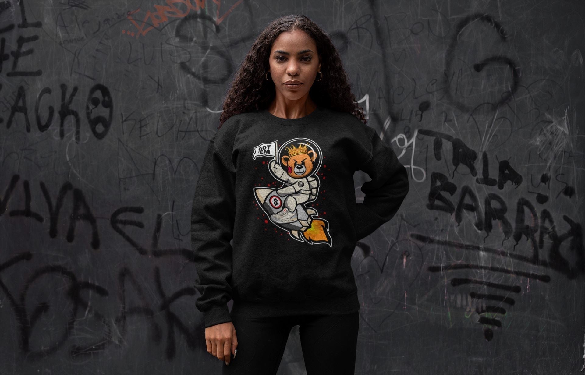 Astronaut Bear Unisex Tops - Air Jordan 3 Muslin