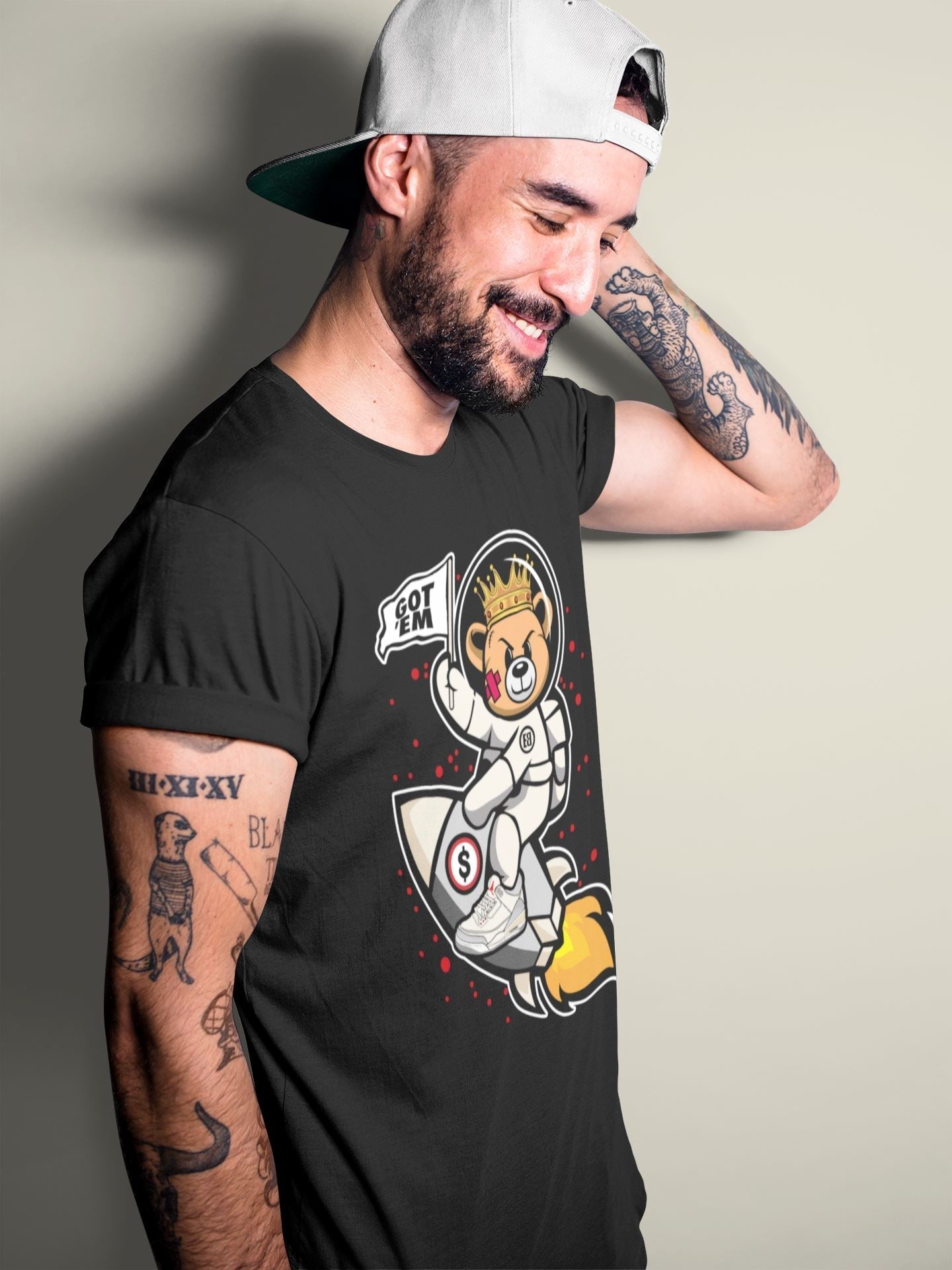 Astronaut Bear Unisex Tops - Air Jordan 3 Muslin