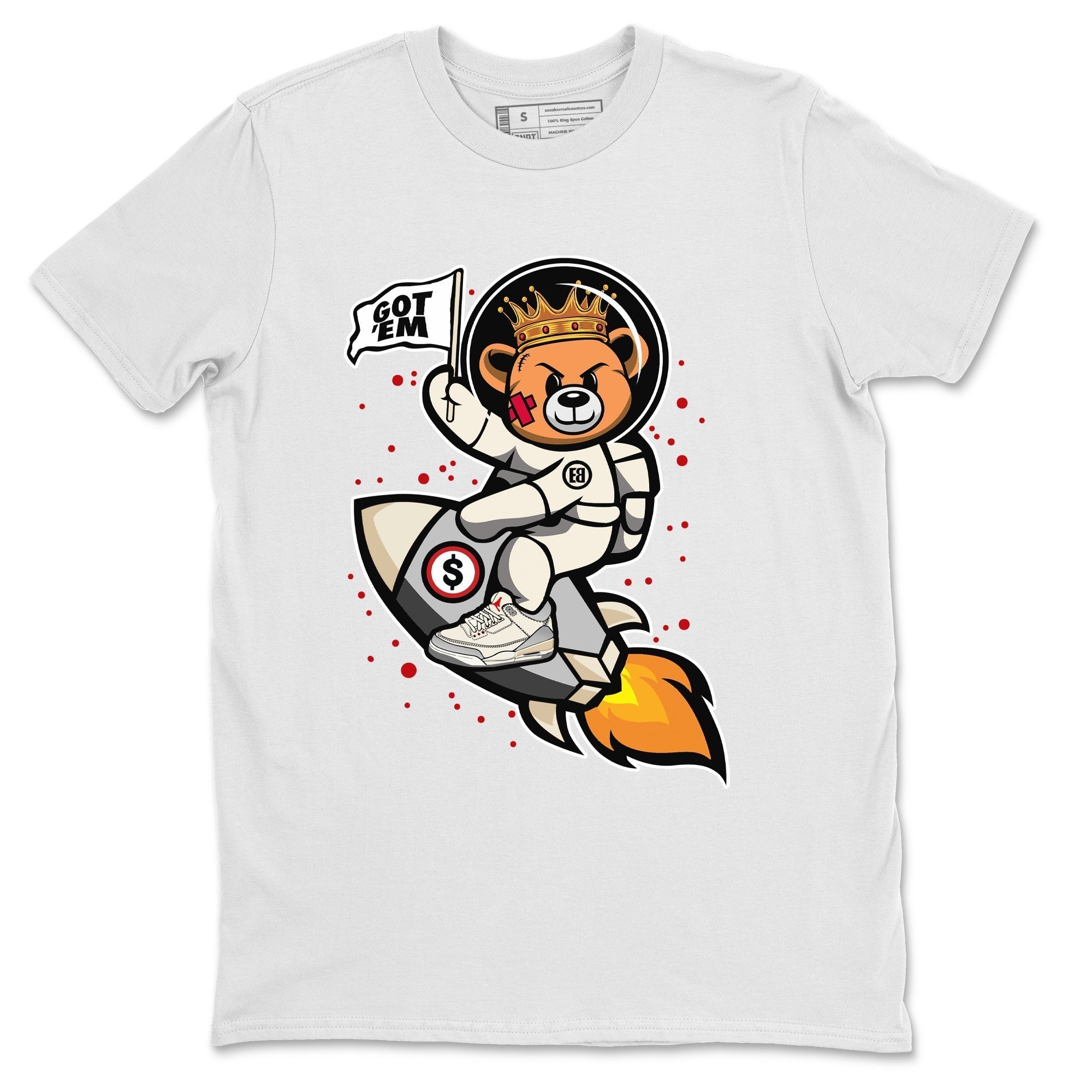 Astronaut Bear Unisex Tops - Air Jordan 3 Muslin