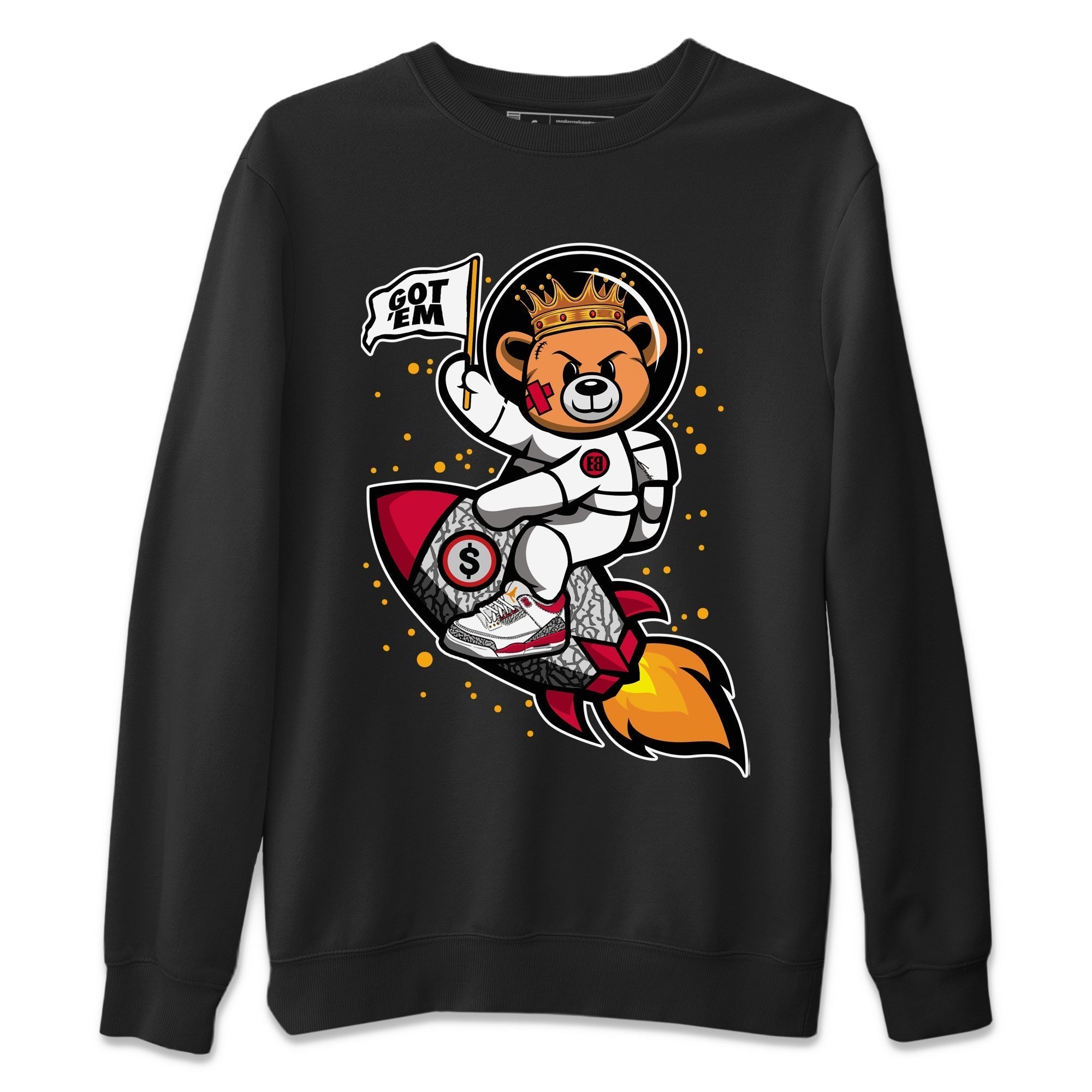 Astronaut Bear Unisex Tops - Air Jordan 3 Cardinal