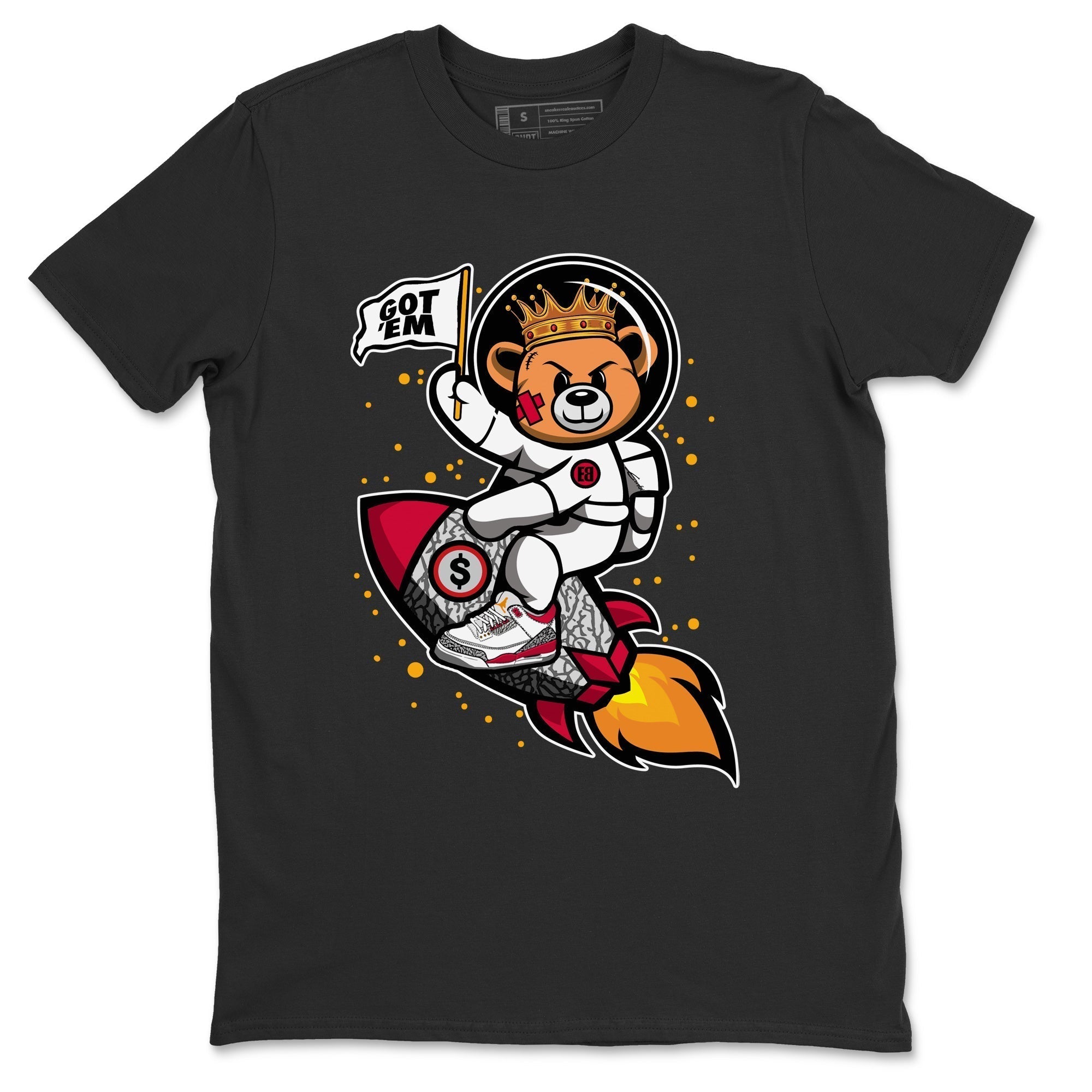 Astronaut Bear Unisex Tops - Air Jordan 3 Cardinal