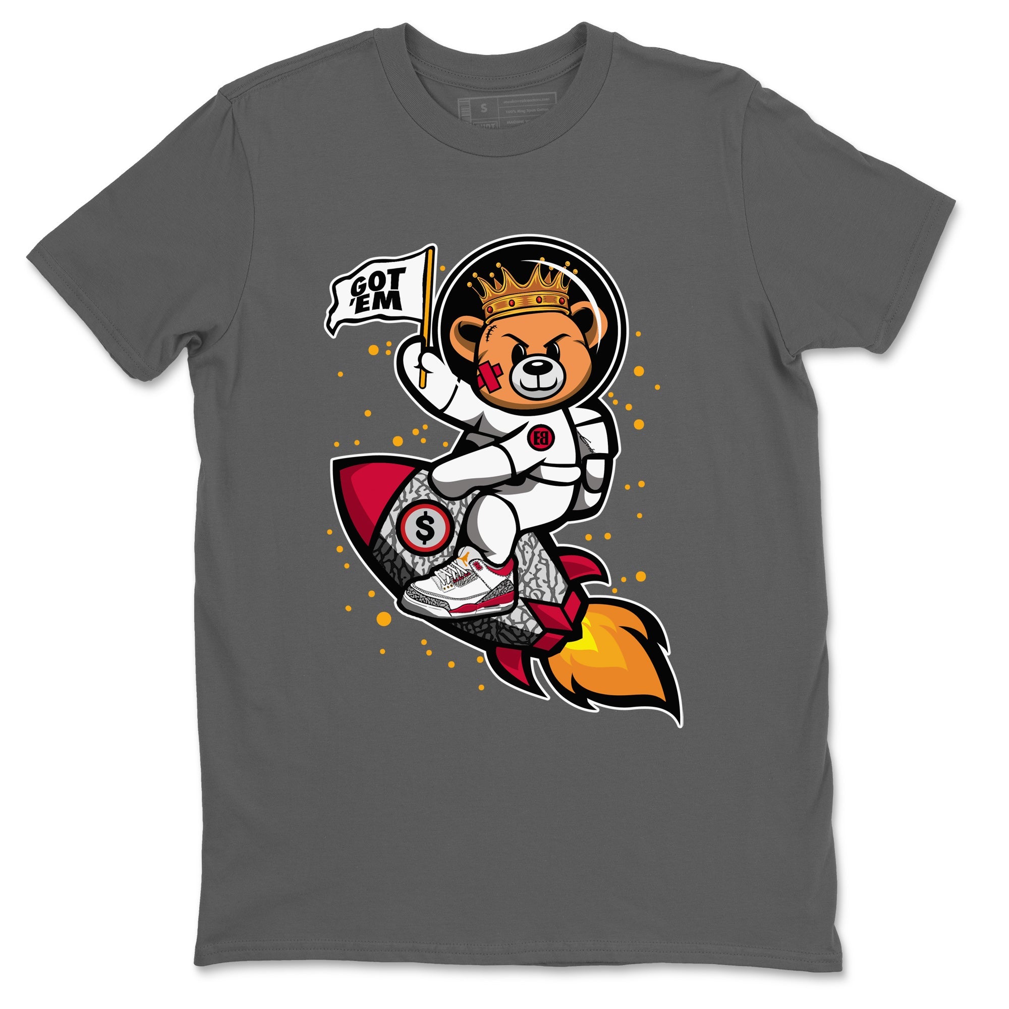 Astronaut Bear Unisex Tops - Air Jordan 3 Cardinal