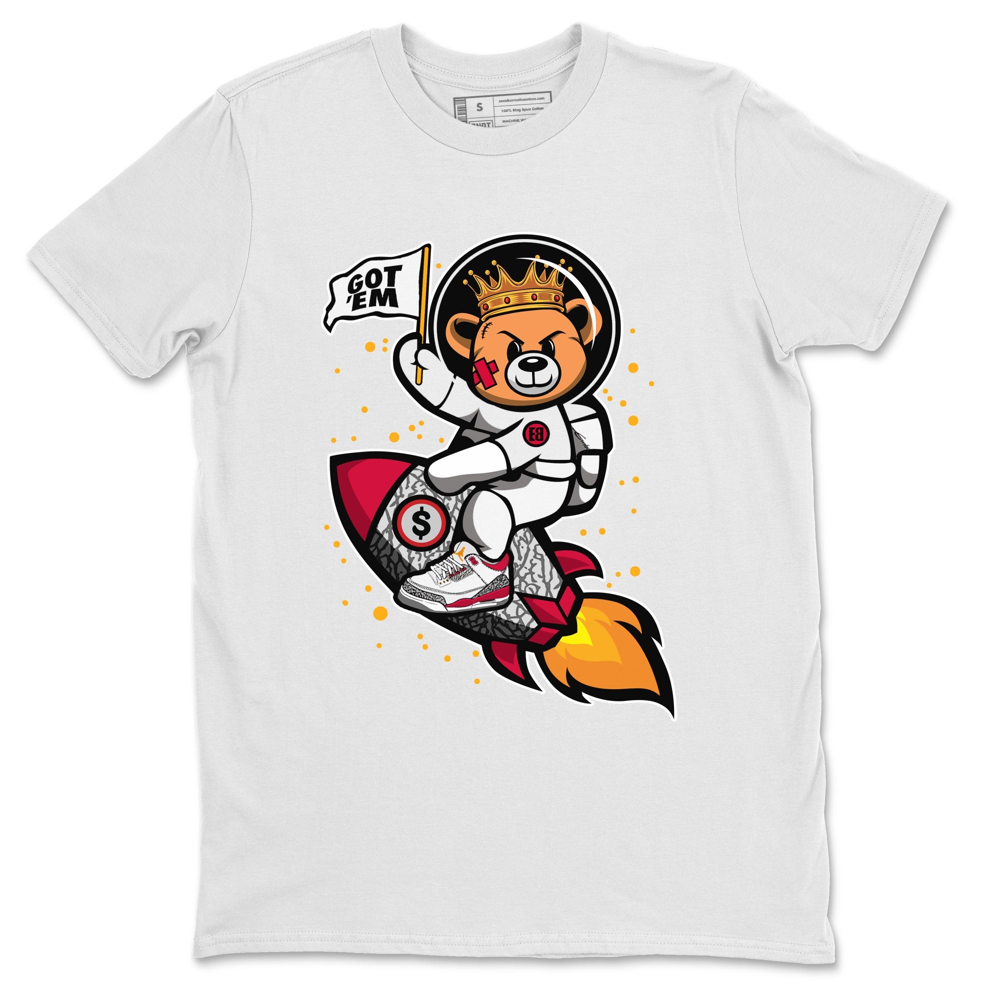 Astronaut Bear Unisex Tops - Air Jordan 3 Cardinal