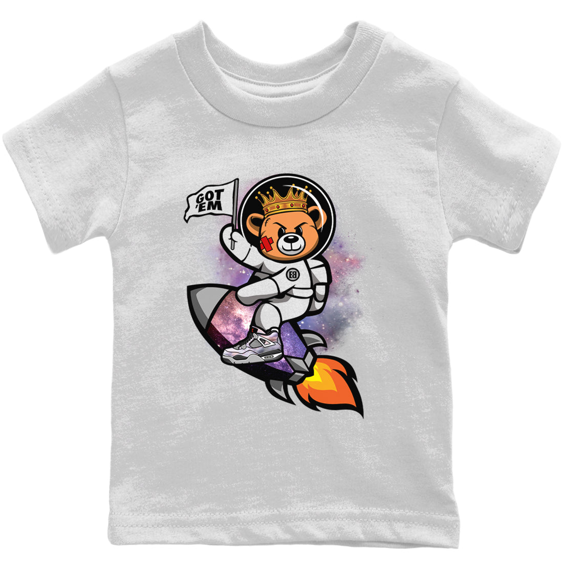 Astronaut Bear Kids Tops - Air Jordan 4 Zen Master