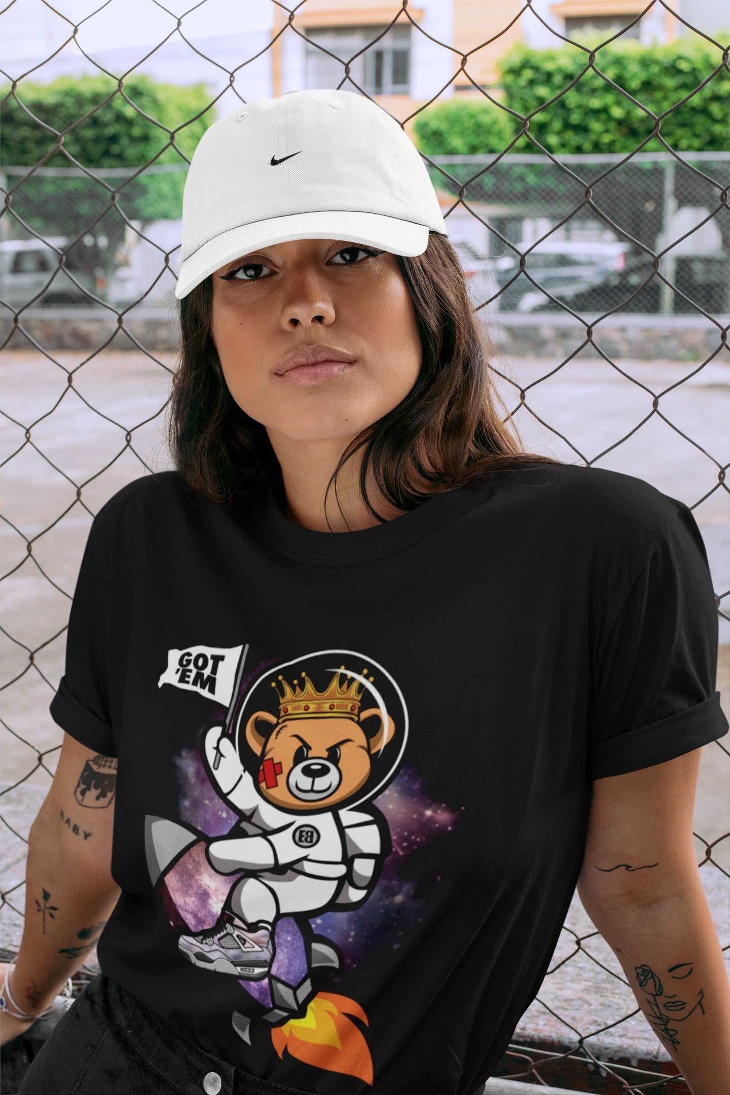Astronaut Bear Unisex Tops - Air Jordan 4 Zen Master