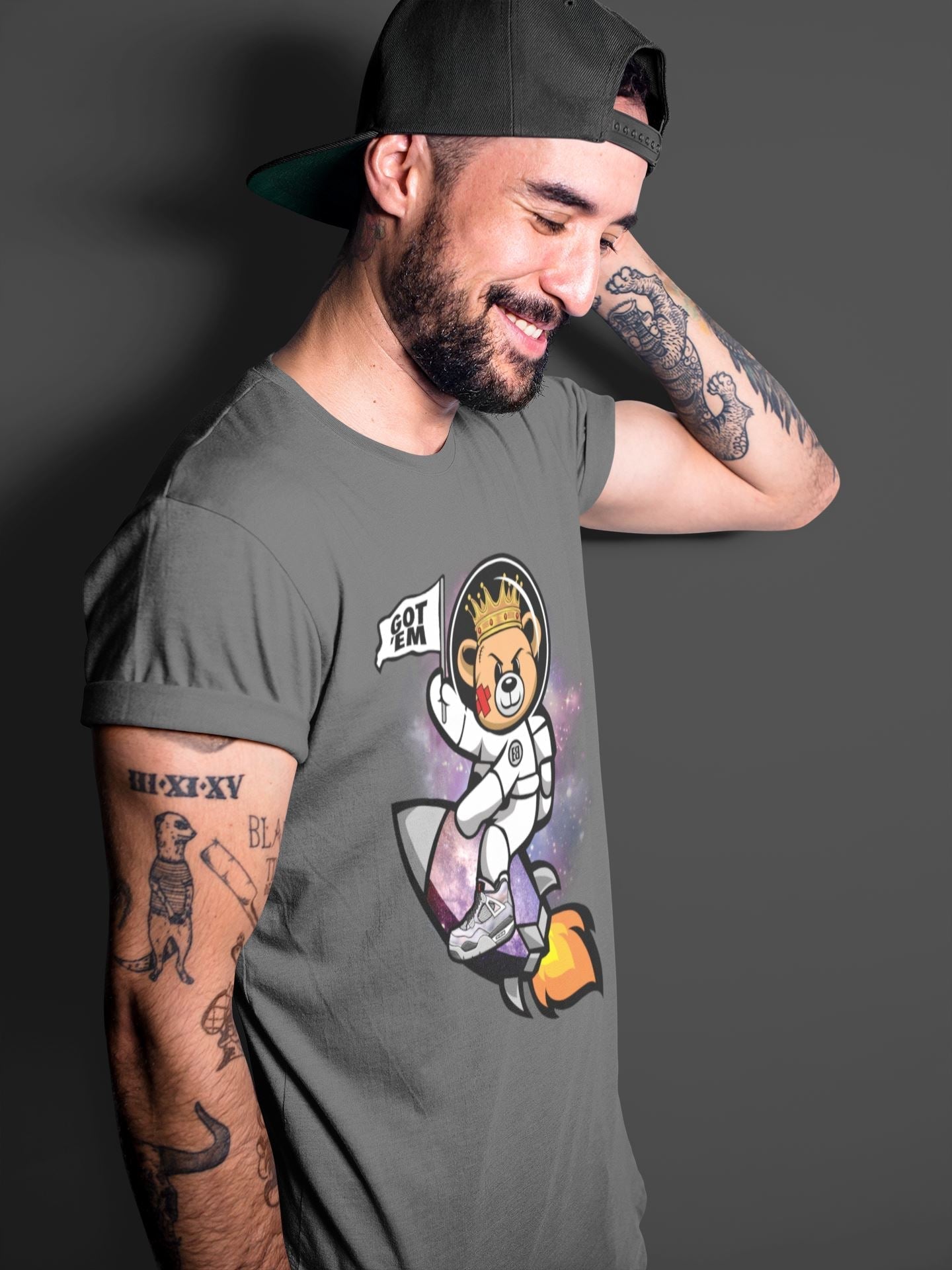 Astronaut Bear Unisex Tops - Air Jordan 4 Zen Master