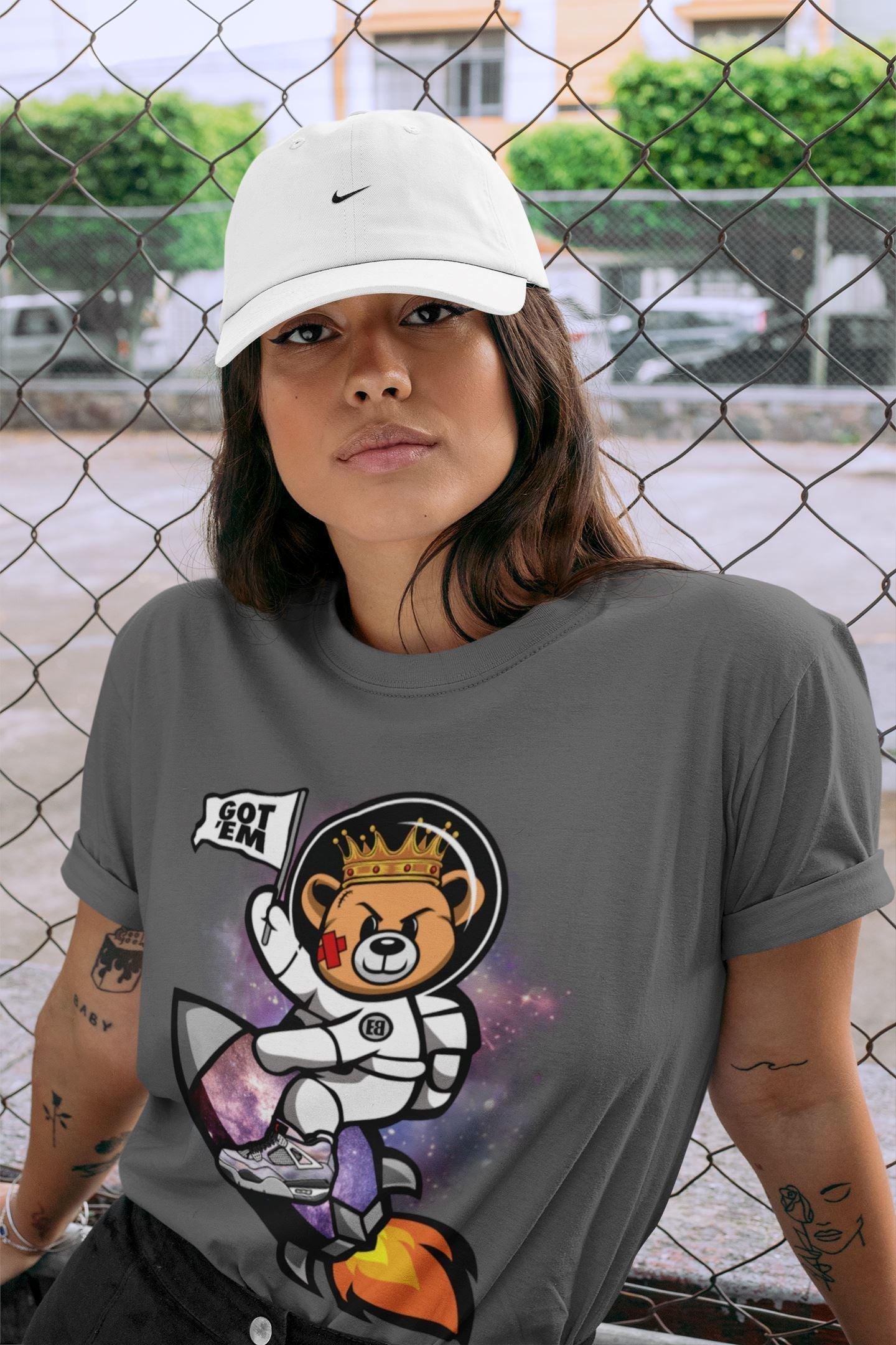 Astronaut Bear Unisex Tops - Air Jordan 4 Zen Master