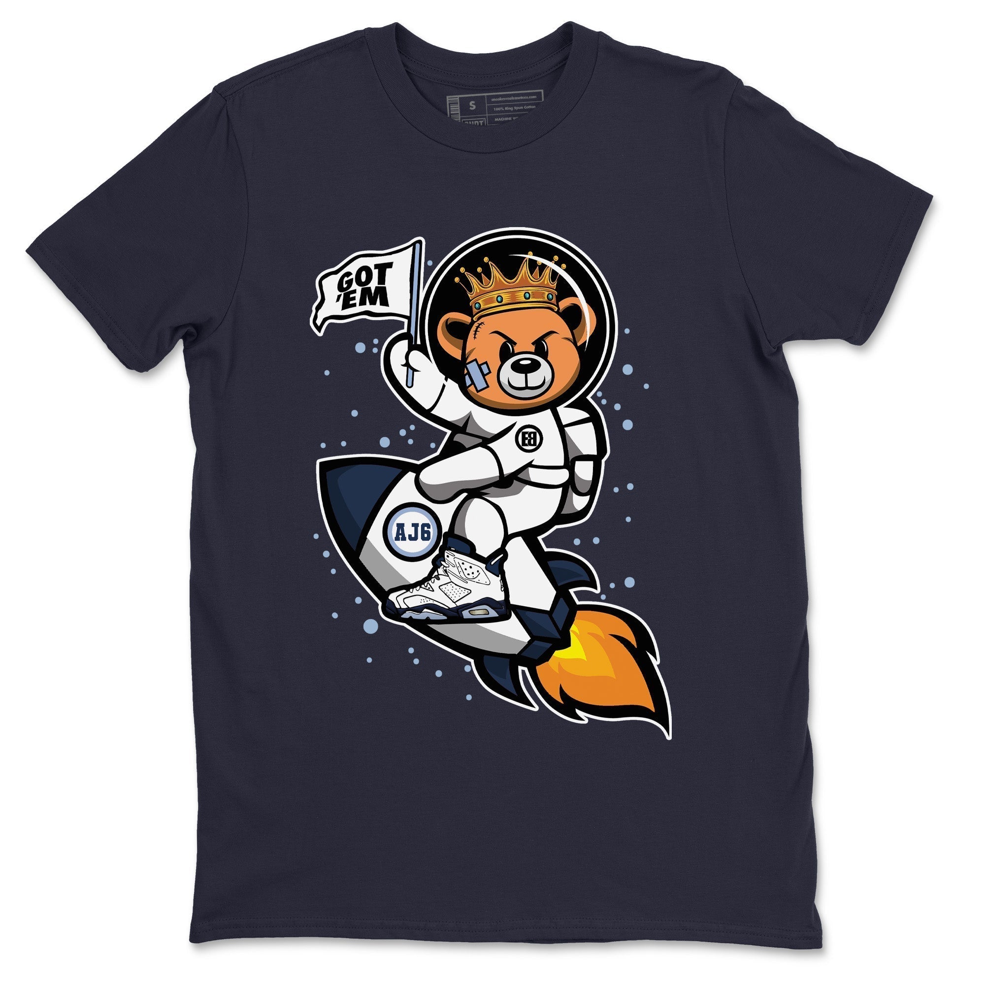 Astronaut Bear Unisex Tops - Air Jordan 6 Midnight Navy