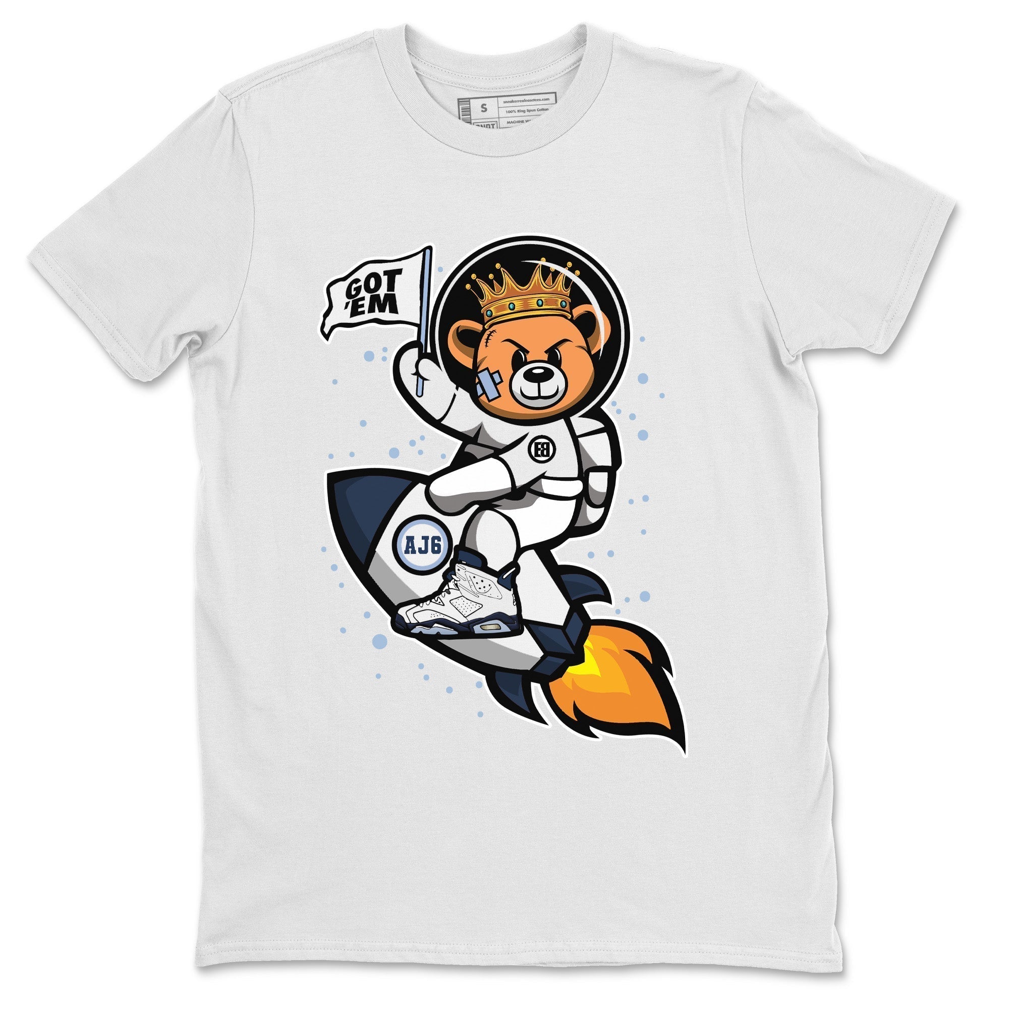 Astronaut Bear Unisex Tops - Air Jordan 6 Midnight Navy