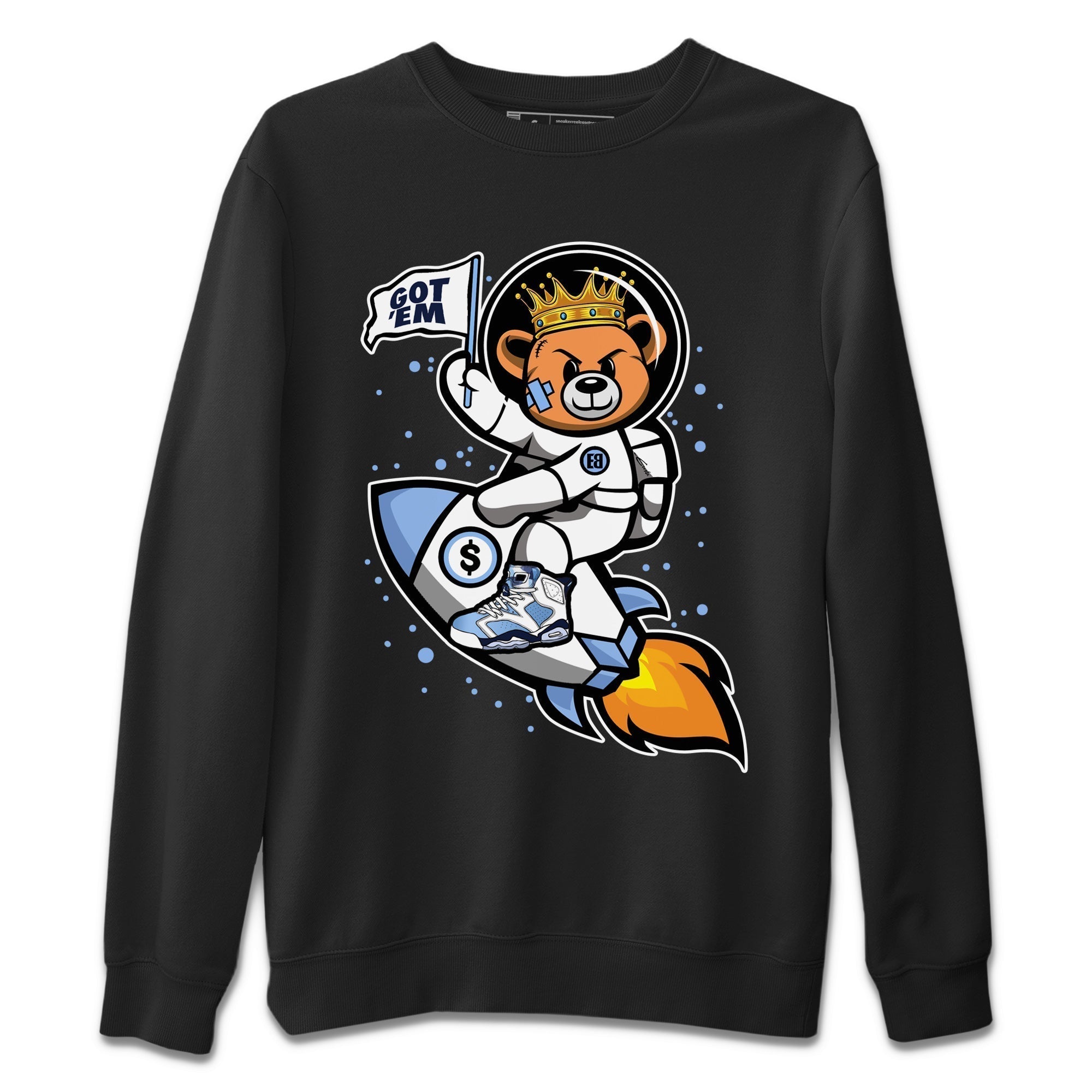 Astronaut Bear Unisex Tops - Air Jordan 6 UNC