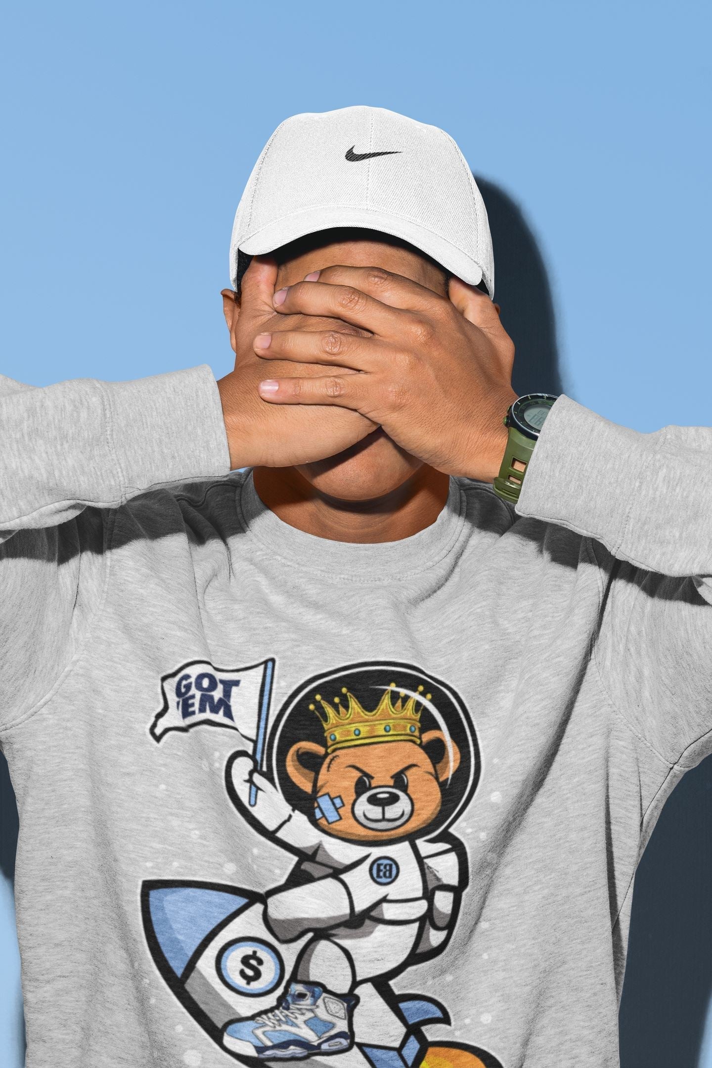 Astronaut Bear Unisex Tops - Air Jordan 6 UNC