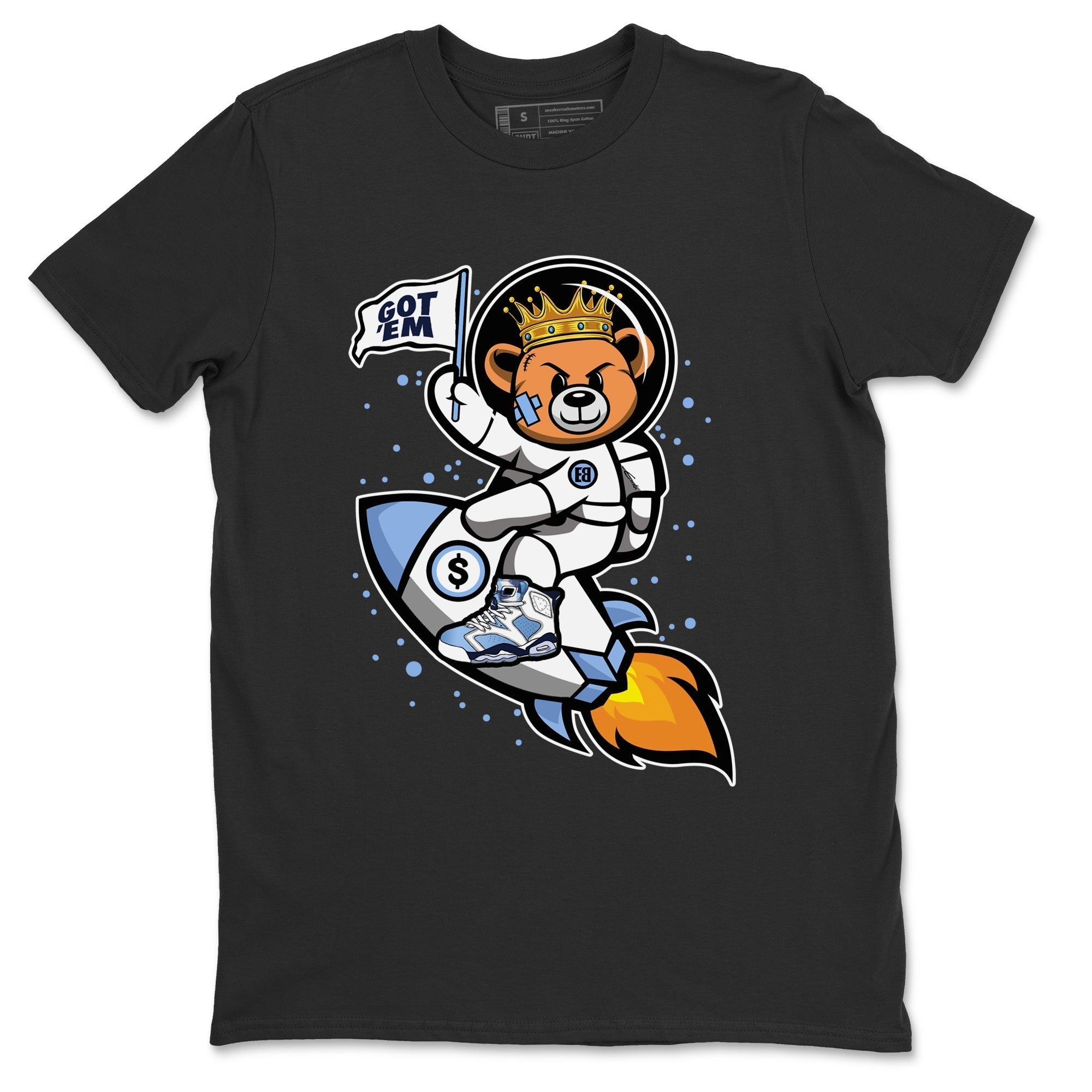 Astronaut Bear Unisex Tops - Air Jordan 6 UNC
