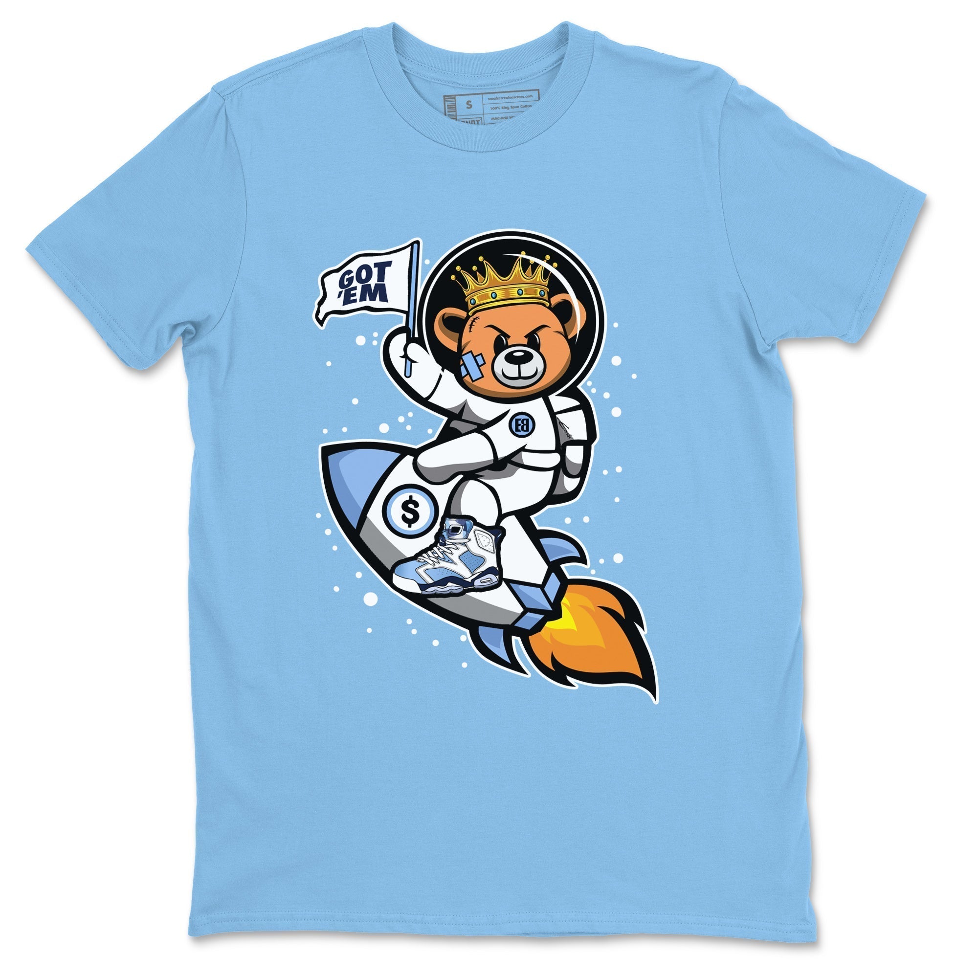 Astronaut Bear Unisex Tops - Air Jordan 6 UNC