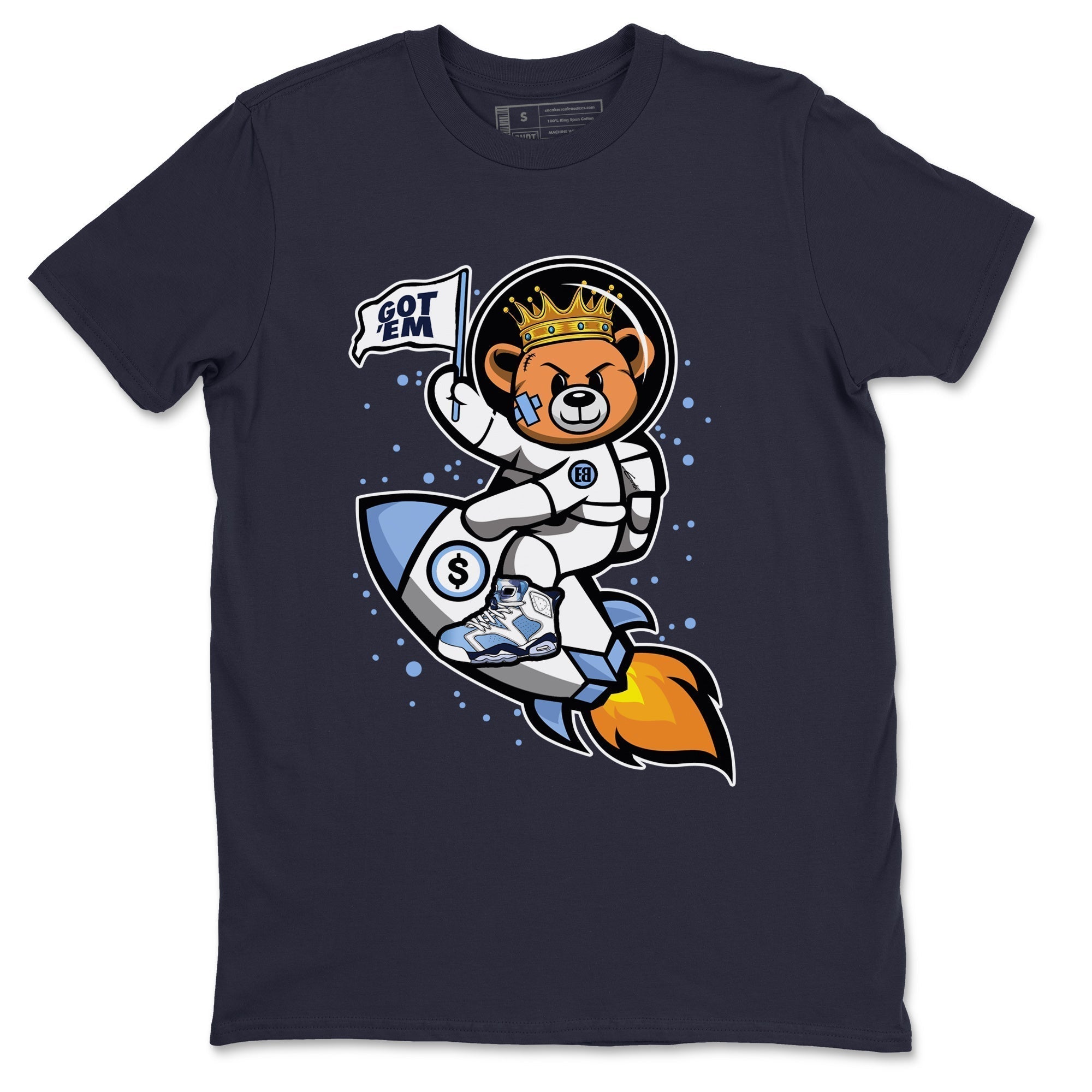 Astronaut Bear Unisex Tops - Air Jordan 6 UNC