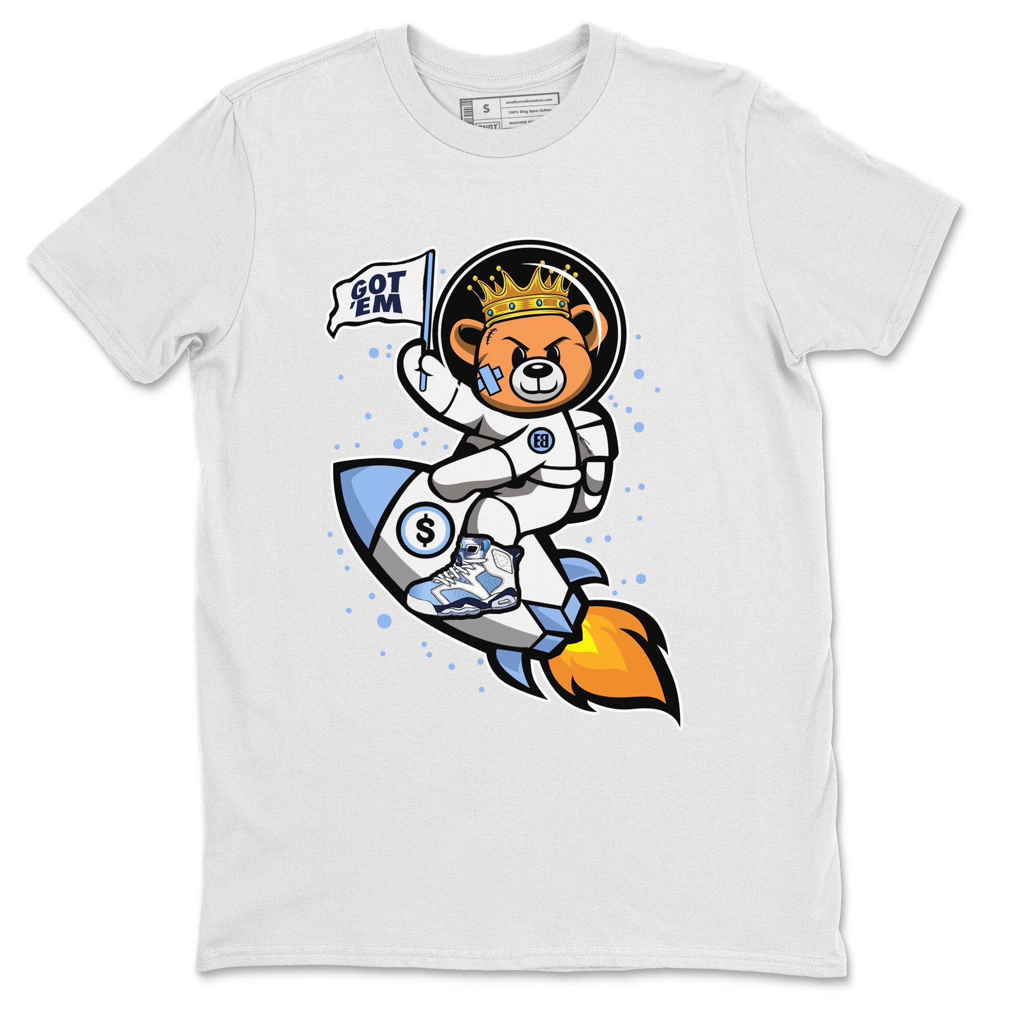 Astronaut Bear Unisex Tops - Air Jordan 6 UNC