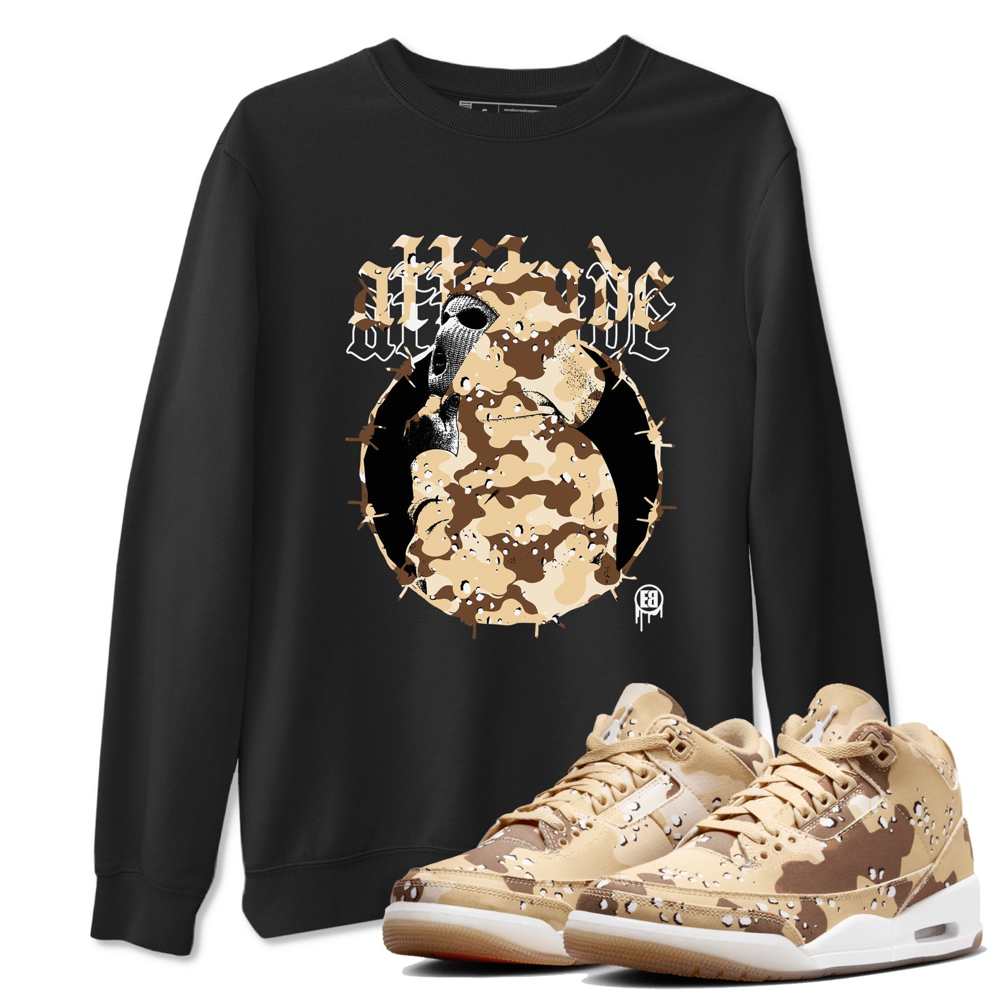 Attitude snkmatch Tees - Air Jordan 3 Desert Camo
