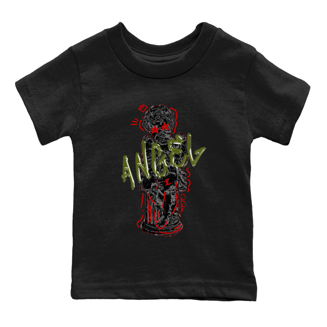Baby Angel Kids Tops - Air Jordan 1 Travis Scott Olive