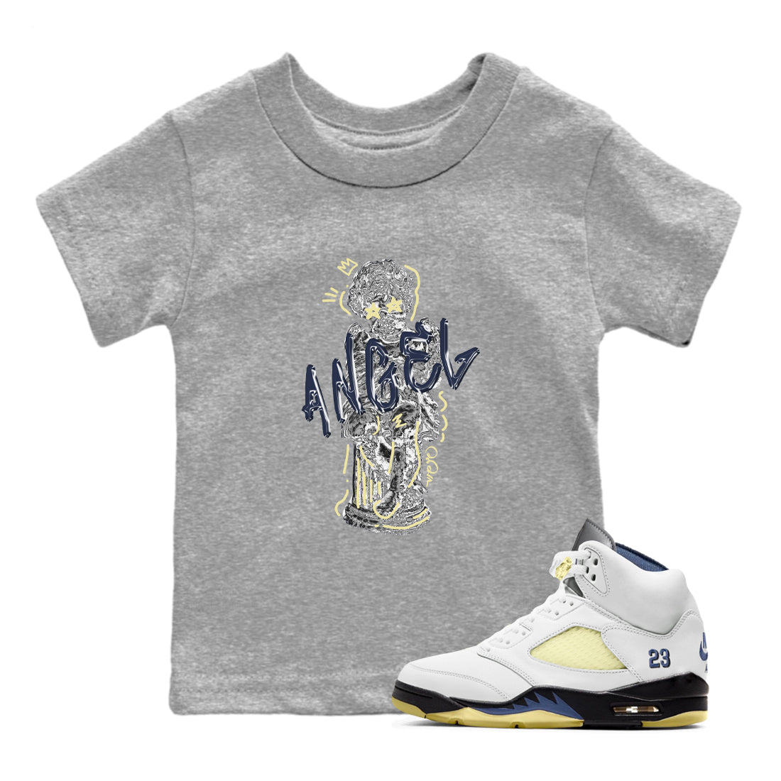 Baby Angel snkmatch Tee Kids - Air Jordan 5 A Ma Maniere x Photon Dust
