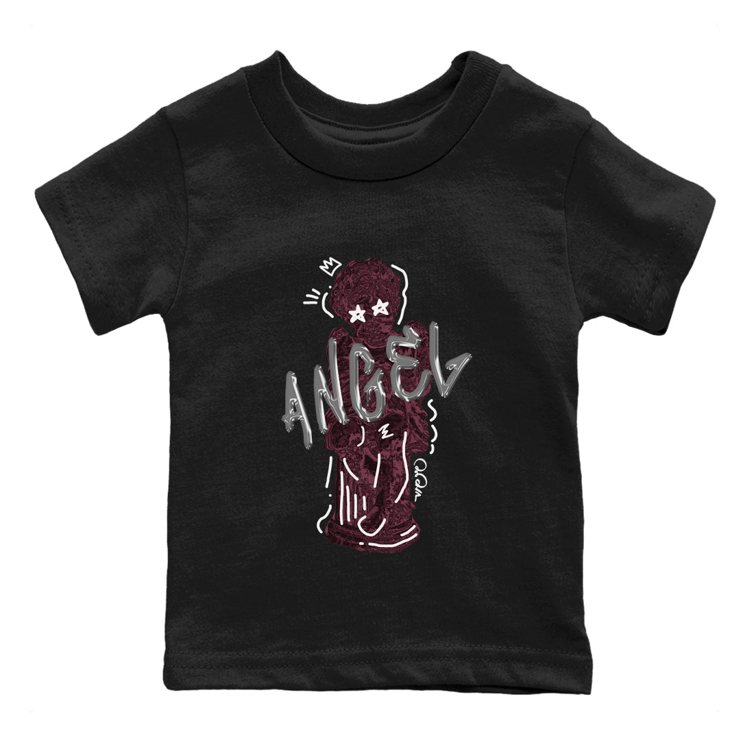 Baby Angel Kids Tops - Air Jordan 5 Burgundy