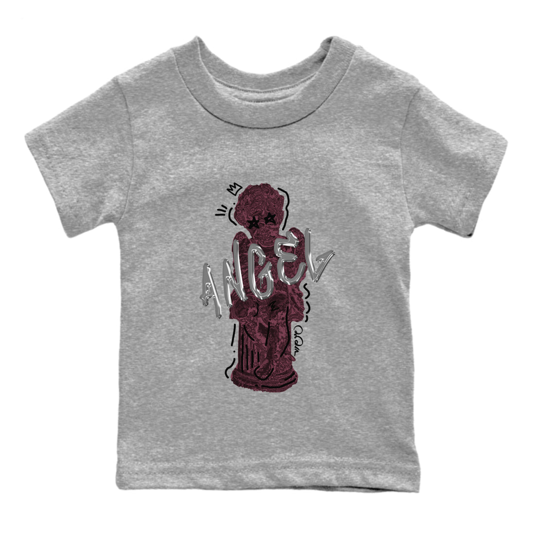 Baby Angel Kids Tops - Air Jordan 5 Burgundy
