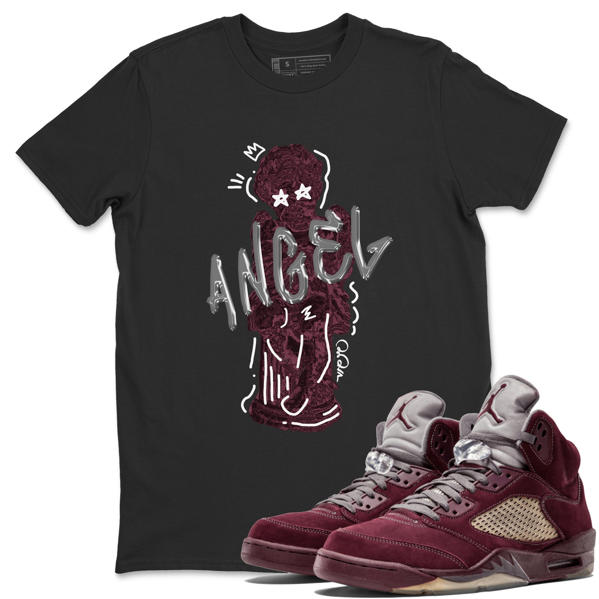 Baby Angel Unisex Tops - Air Jordan 5 Burgundy