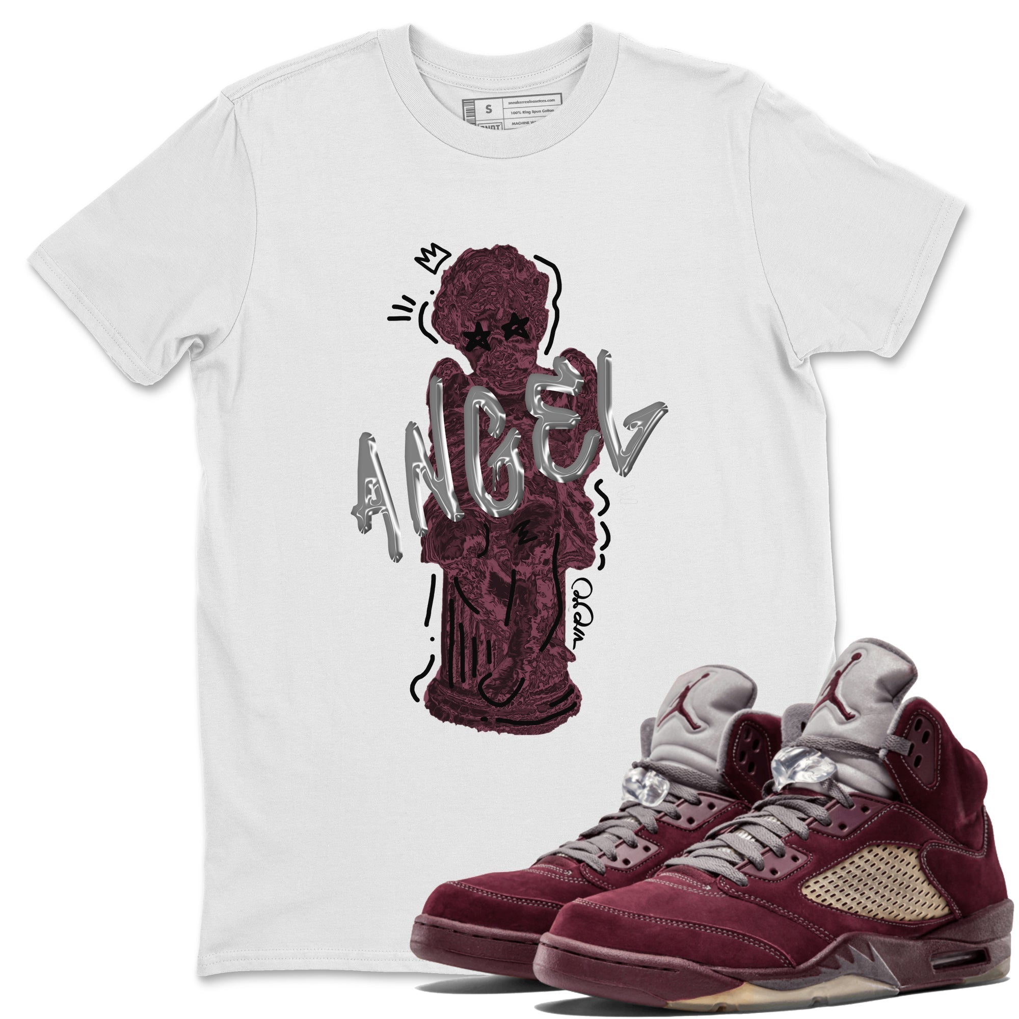 Baby Angel Unisex Tops - Air Jordan 5 Burgundy