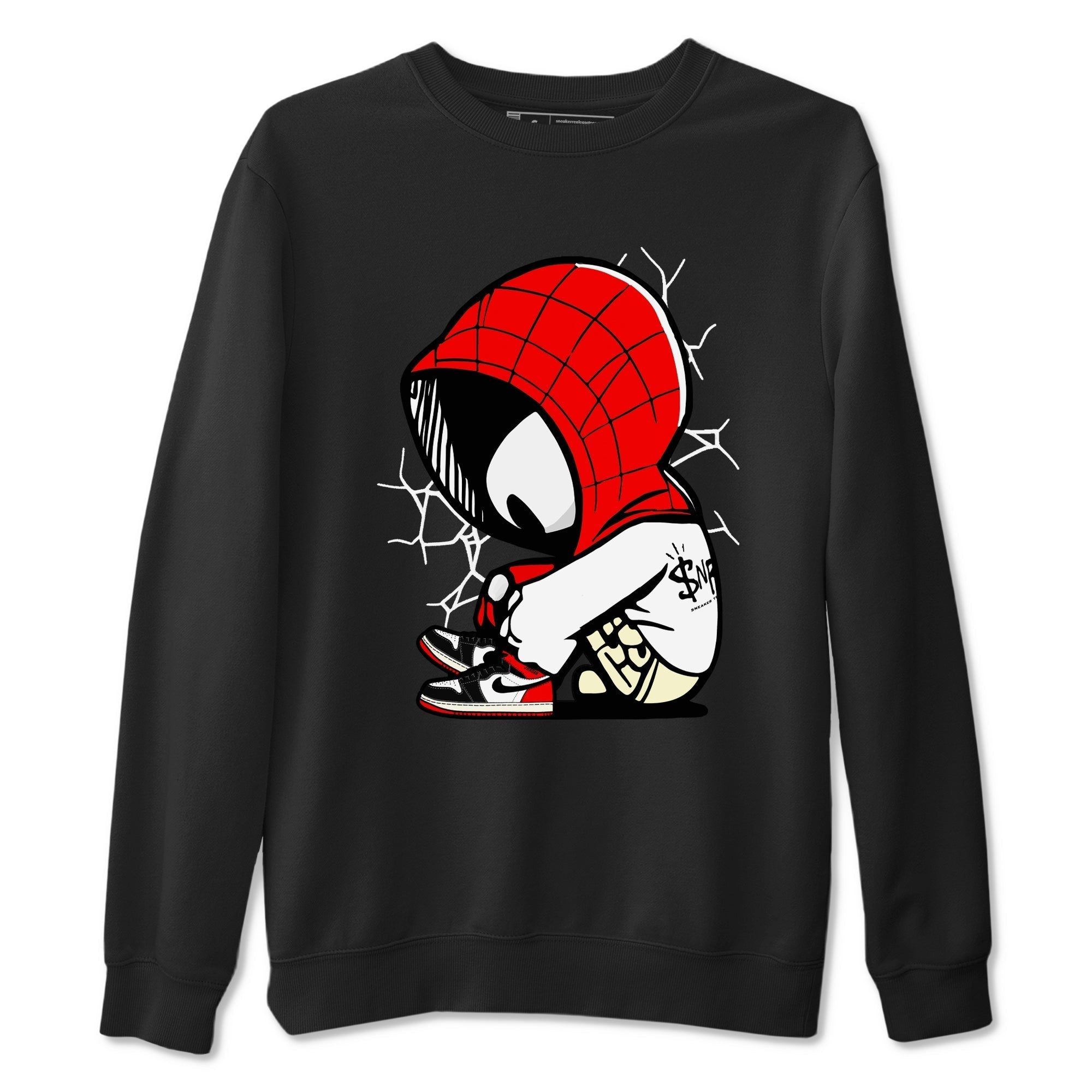 Baby Spider snkmatch Tees - Air Jordan 1 Black Toe Reimagined