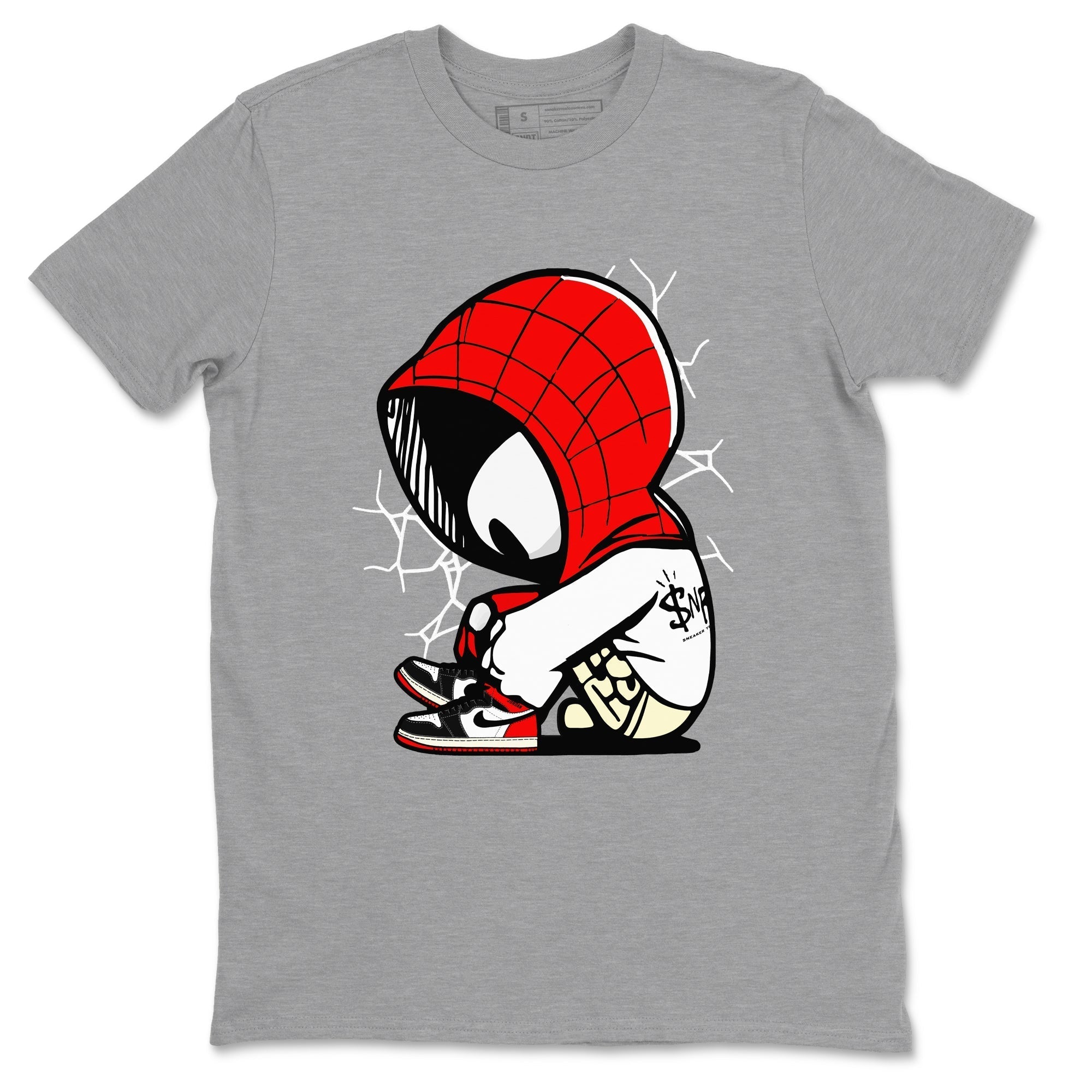 Baby Spider snkmatch Tees - Air Jordan 1 Black Toe Reimagined