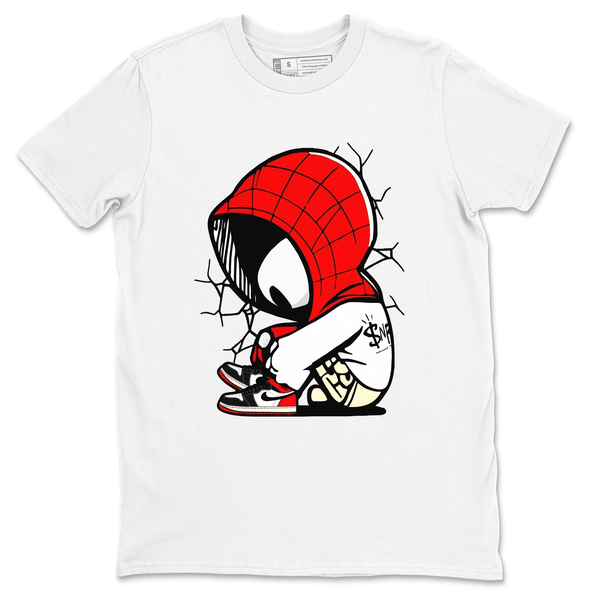 Baby Spider snkmatch Tees - Air Jordan 1 Black Toe Reimagined