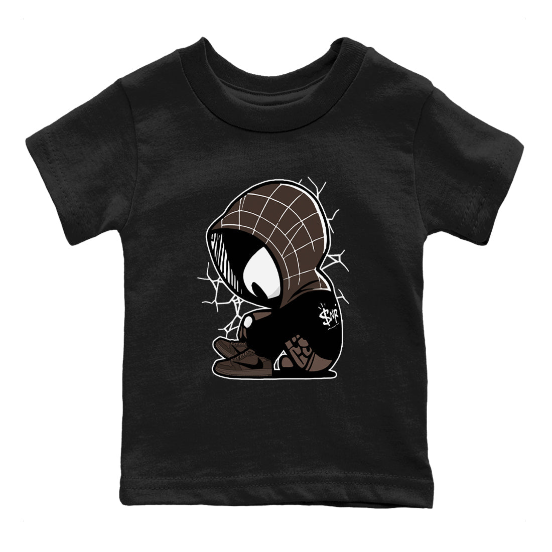 Baby Spider snkmatch Tees Kids - Air Jordan 1 Travis Scott Velvet Brown