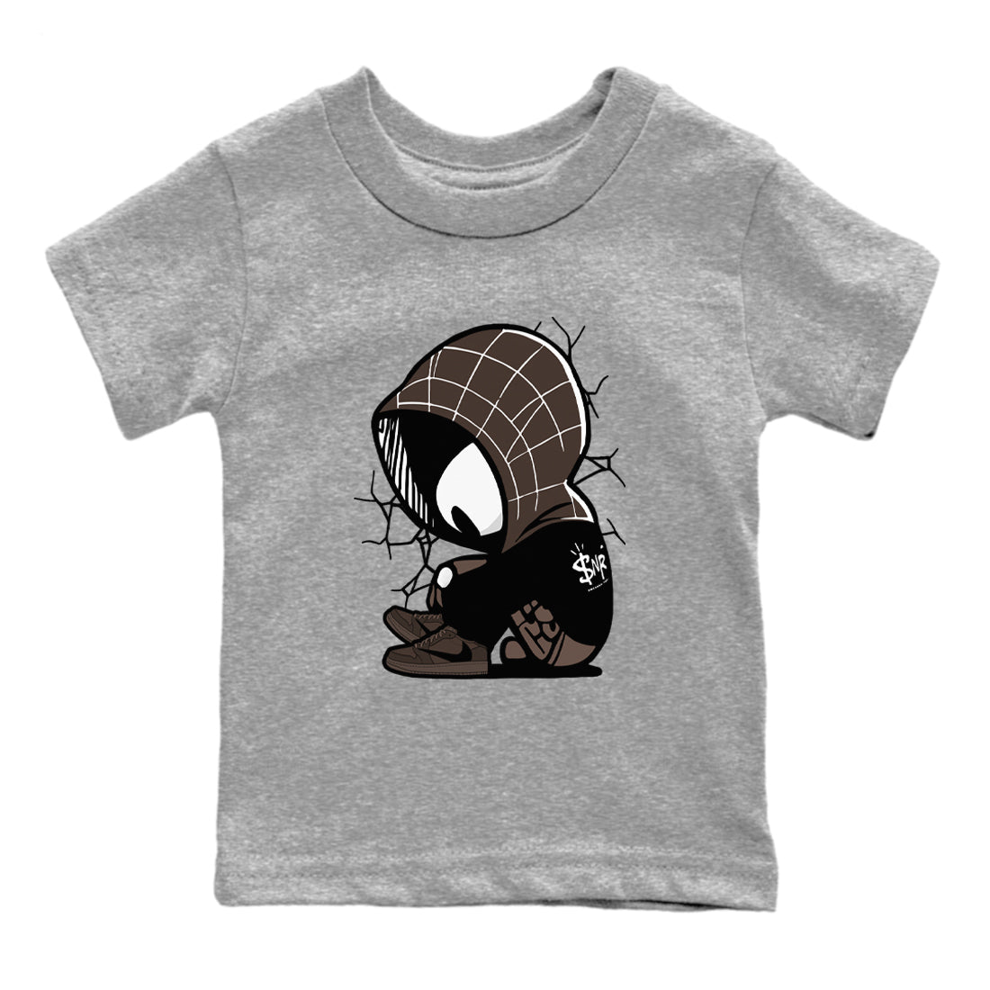 Baby Spider snkmatch Tees Kids - Air Jordan 1 Travis Scott Velvet Brown