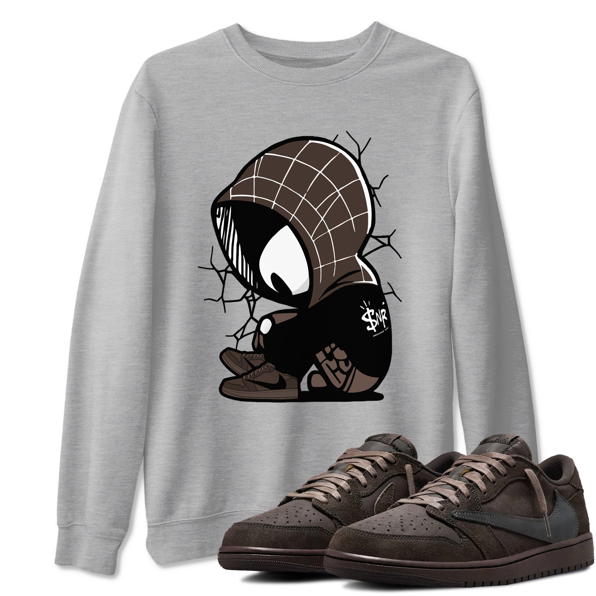 Baby Spider snkmatch Tees - Air Jordan 1 Travis Scott Velvet Brown