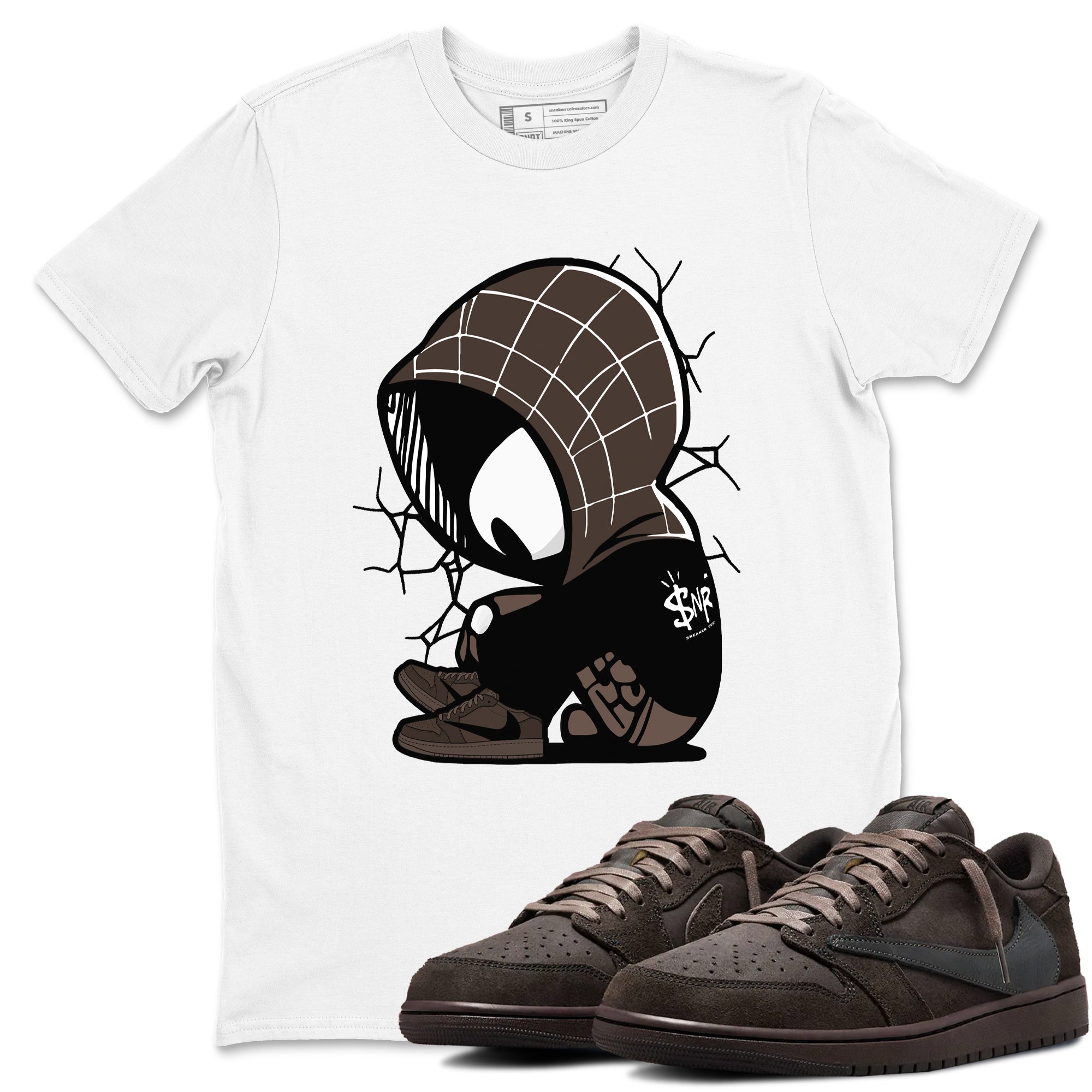Baby Spider snkmatch Tees - Air Jordan 1 Travis Scott Velvet Brown