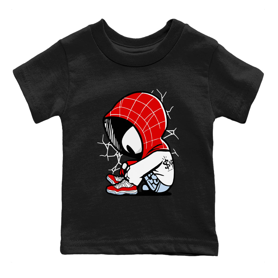 Baby Spider snkmatch Tees Kids - Air Jordan 11 Cherry