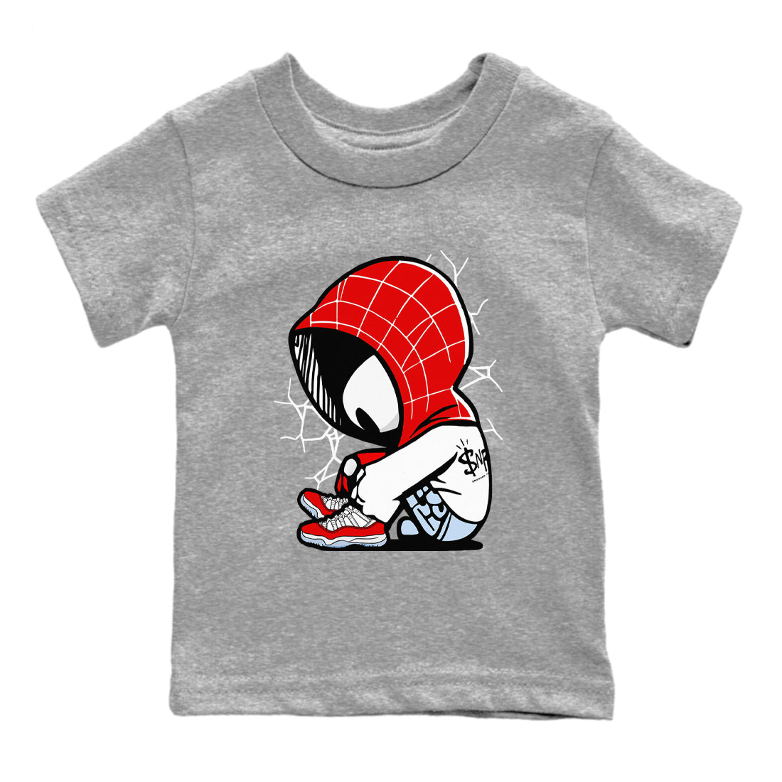 Baby Spider snkmatch Tees Kids - Air Jordan 11 Cherry