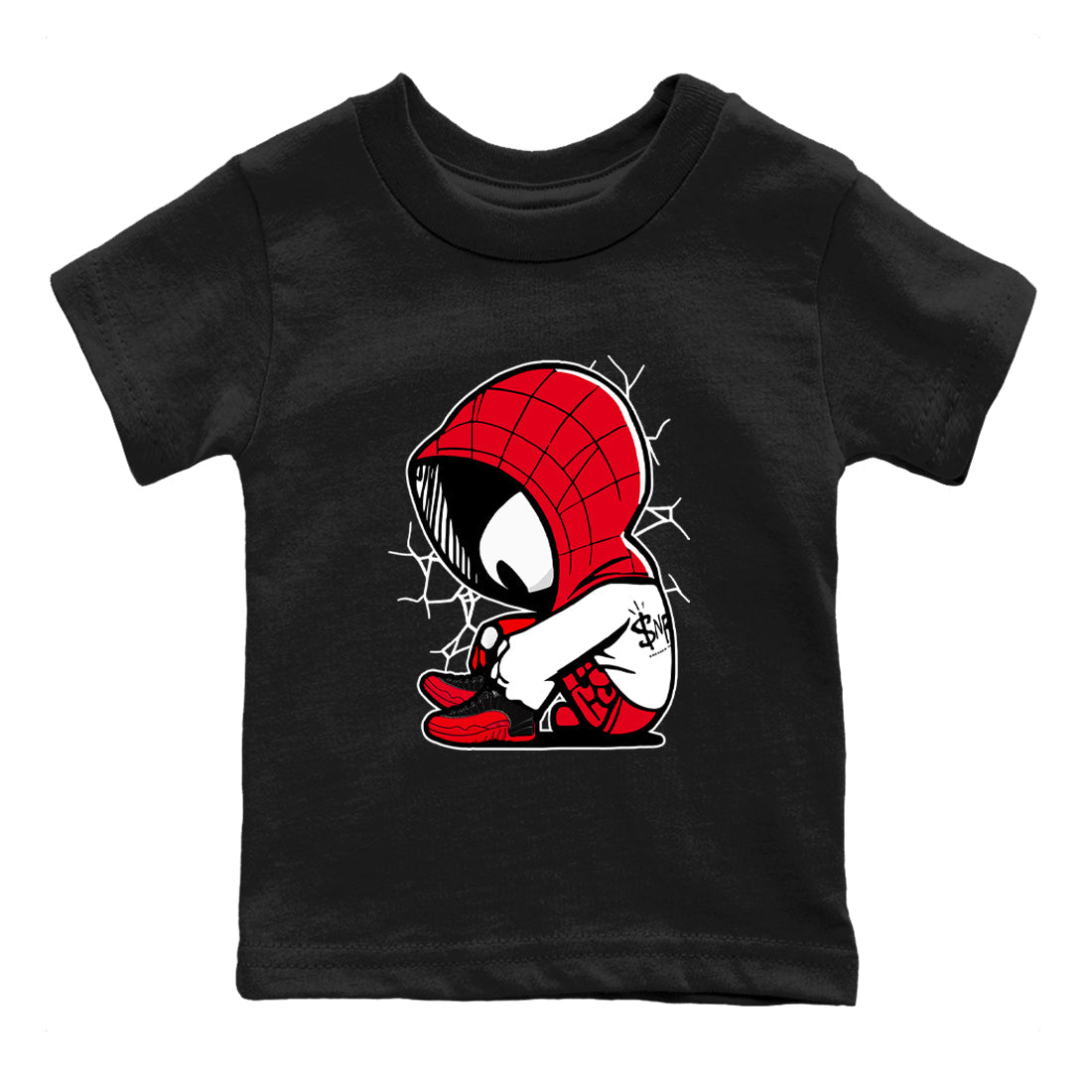 Baby Spider snkmatch Tees Kids - Air Jordan 12 Flu Game
